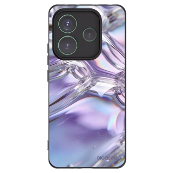 Picasee crna silikonska maskica za Xiaomi Redmi Note 14 5G - Iridescent bubbles
