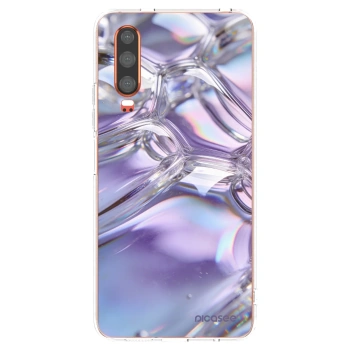 Picasee silikonska prozirna maskica za Huawei P30 - Iridescent bubbles
