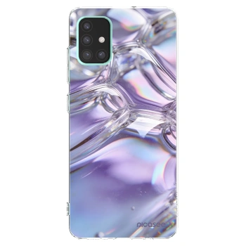 Picasee silikonska prozirna maskica za Samsung Galaxy A51 A515F - Iridescent bubbles