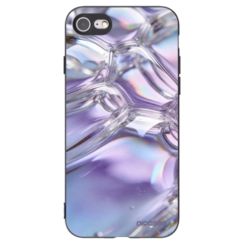 Picasee crna silikonska maskica za Apple iPhone SE 2020 - Iridescent bubbles