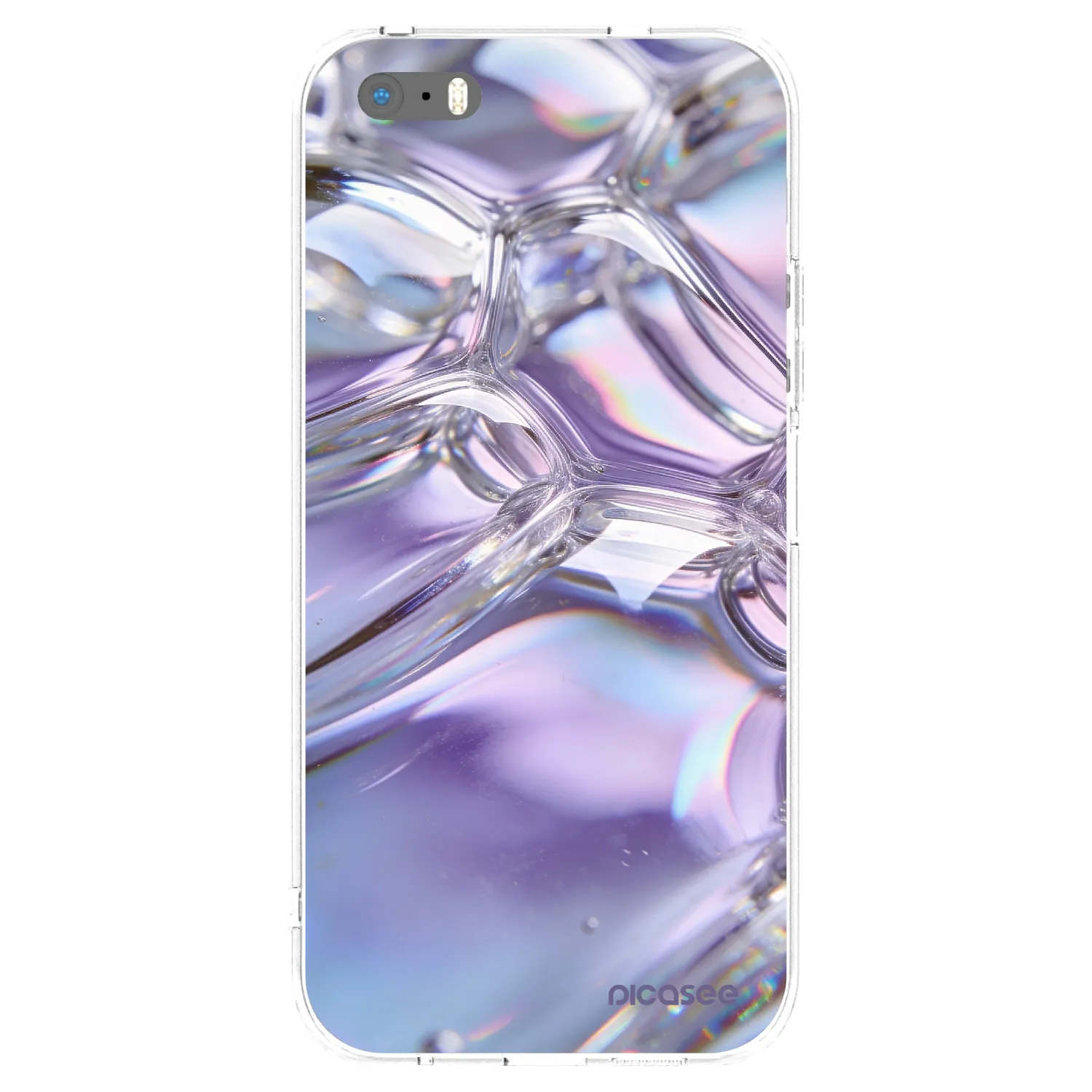 Picasee silikonska prozirna maskica za Apple iPhone 5/5S/SE - Iridescent bubbles