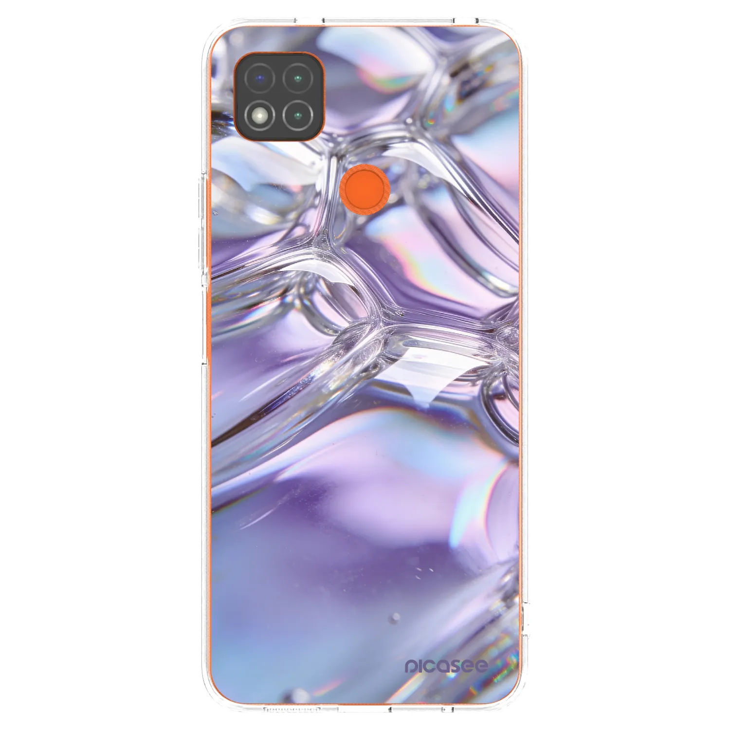 Picasee silikonska prozirna maskica za Xiaomi Redmi 9C - Iridescent bubbles