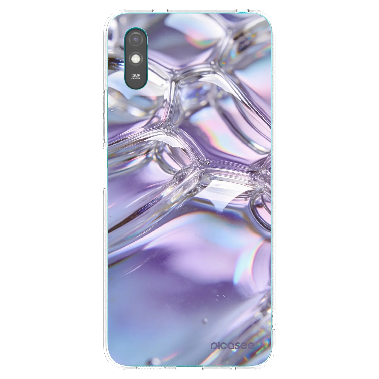 Picasee silikonska prozirna maskica za Xiaomi Redmi 9A - Iridescent bubbles