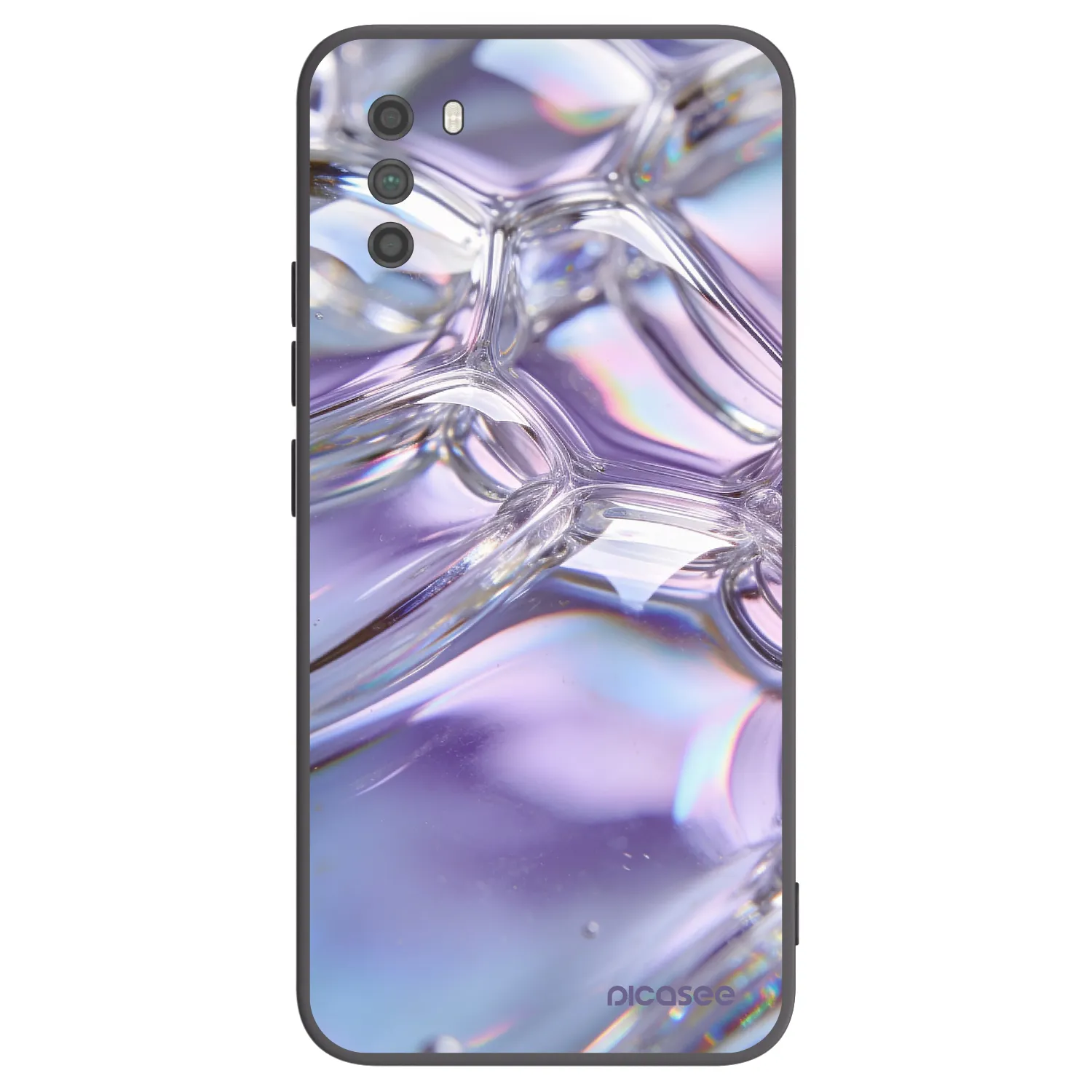 Picasee crna silikonska maskica za Xiaomi Poco M3 - Iridescent bubbles