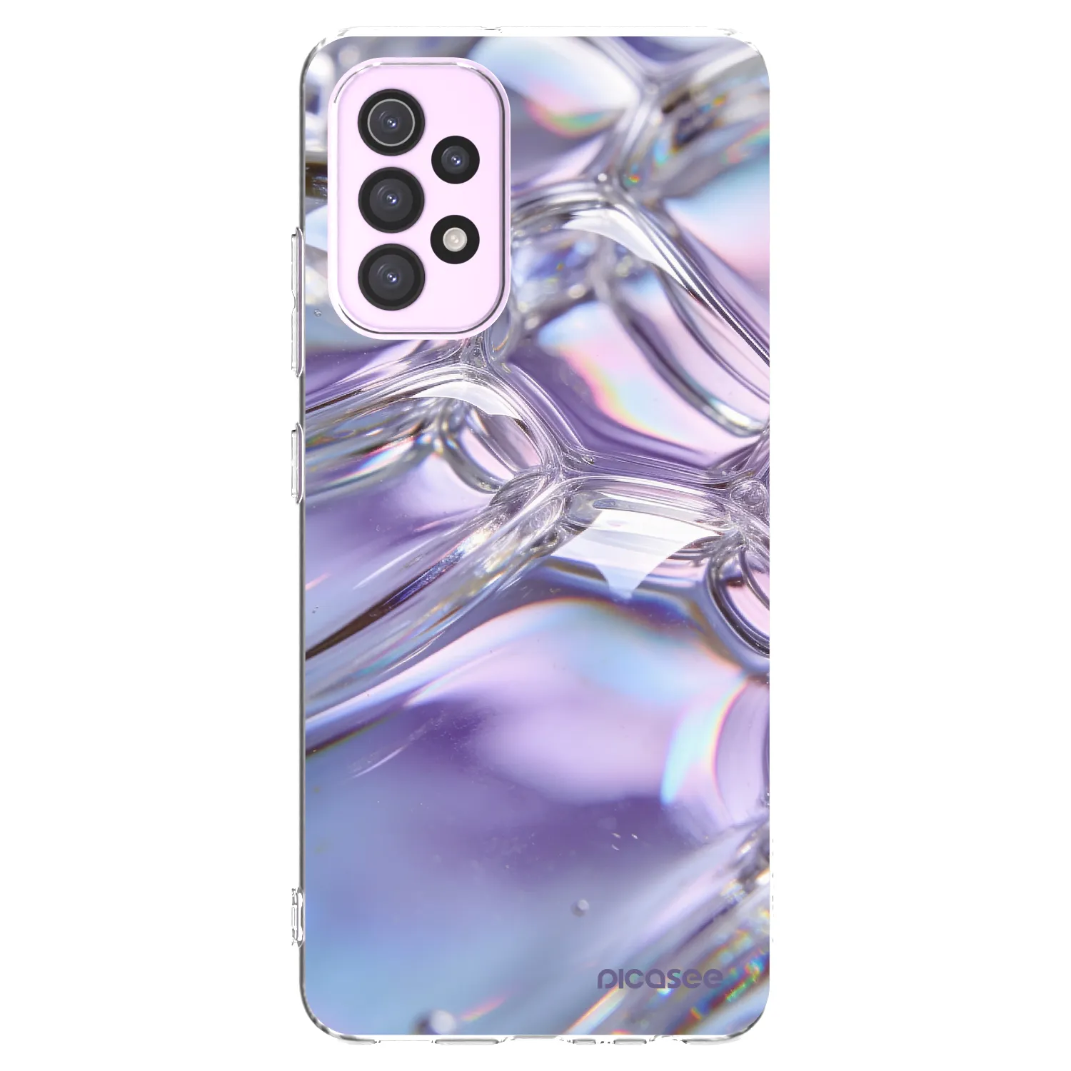Picasee silikonska prozirna maskica za Samsung Galaxy A32 5G A326B - Iridescent bubbles