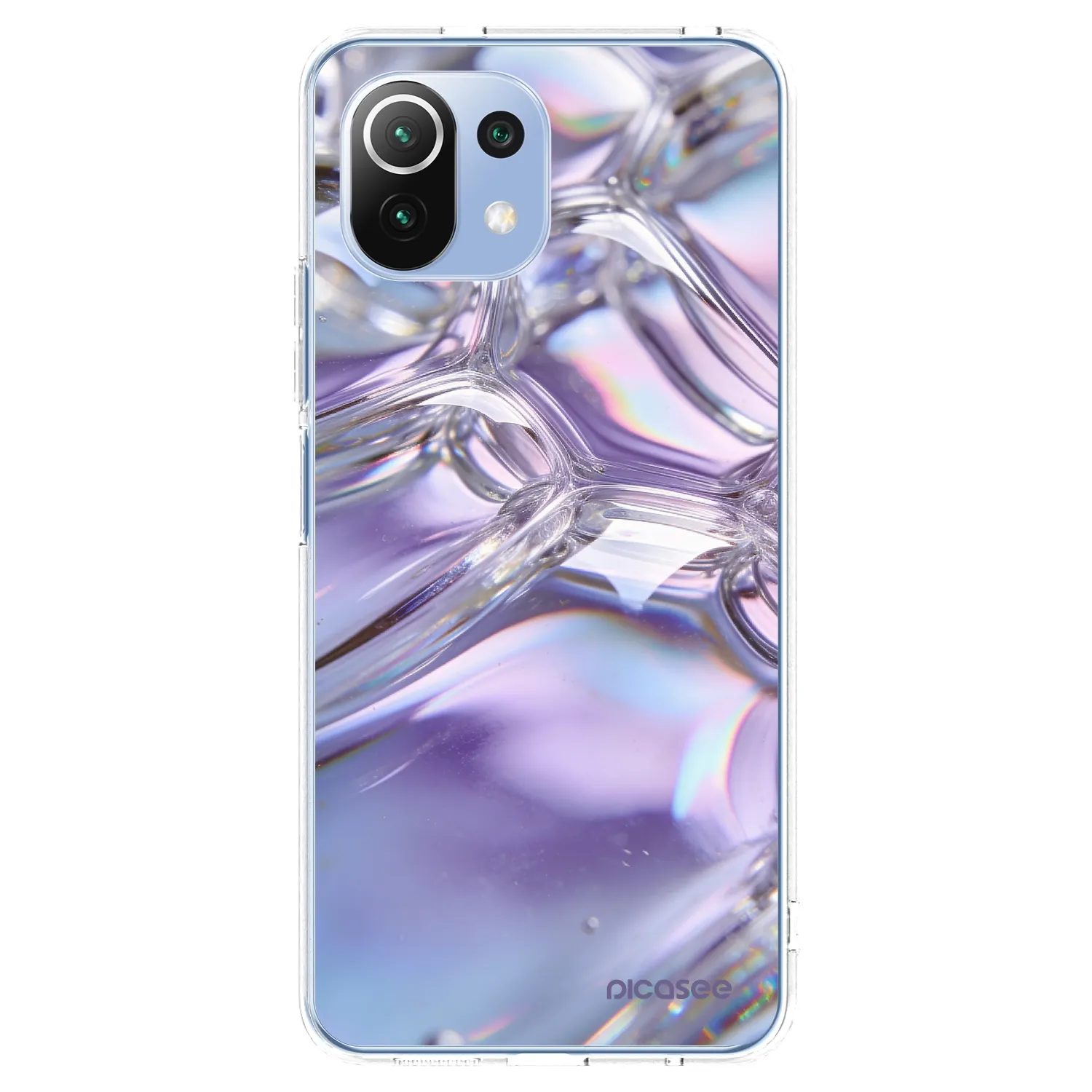 Picasee silikonska prozirna maskica za Xiaomi Mi 11 Lite - Iridescent bubbles