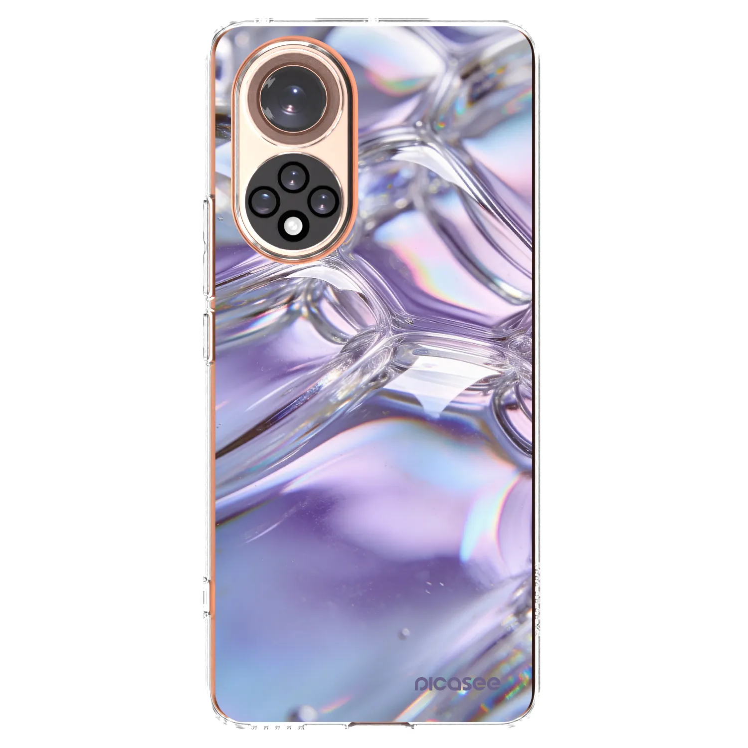 Picasee silikonska prozirna maskica za Huawei Nova 9 - Iridescent bubbles