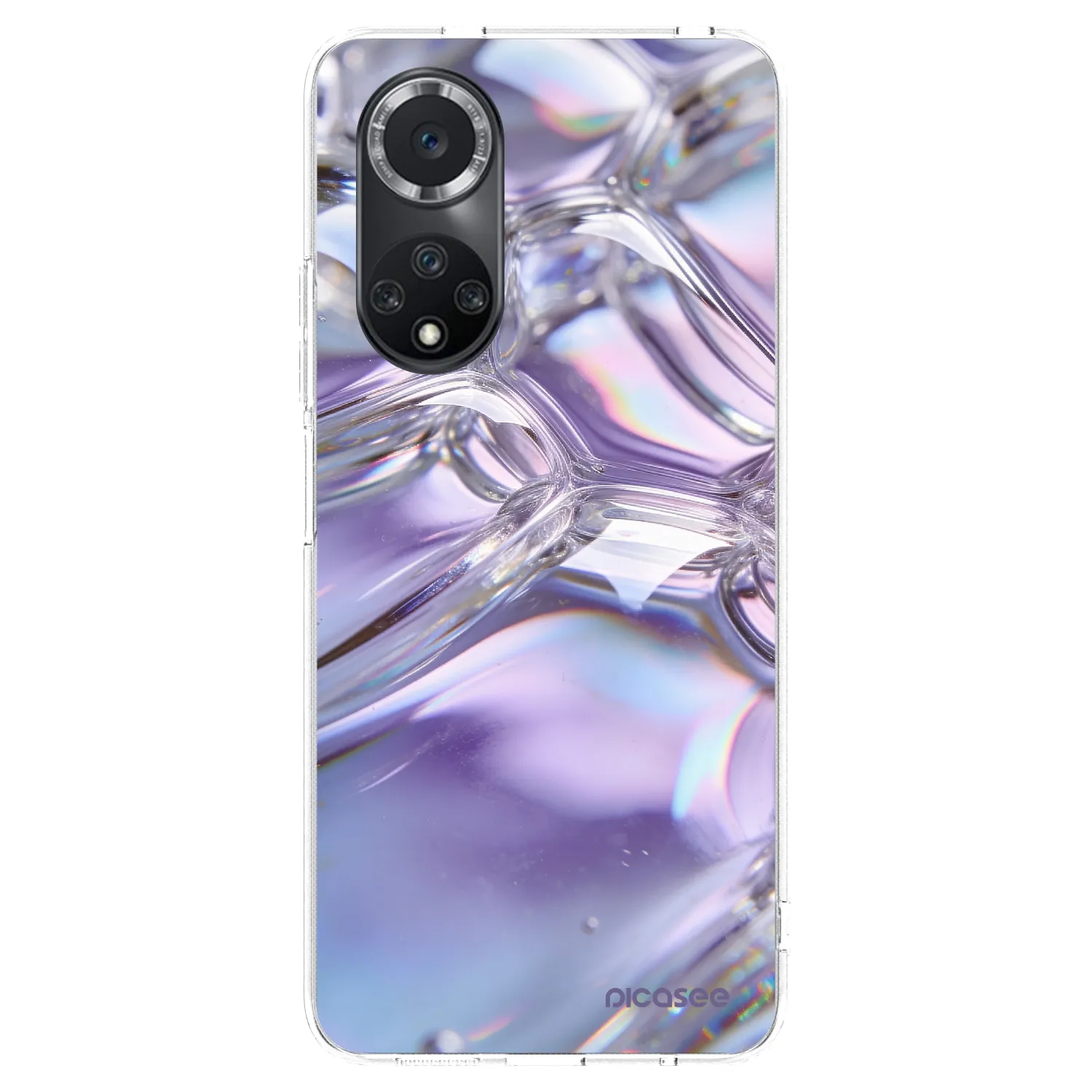 Picasee silikonska prozirna maskica za Huawei Nova 9 SE - Iridescent bubbles