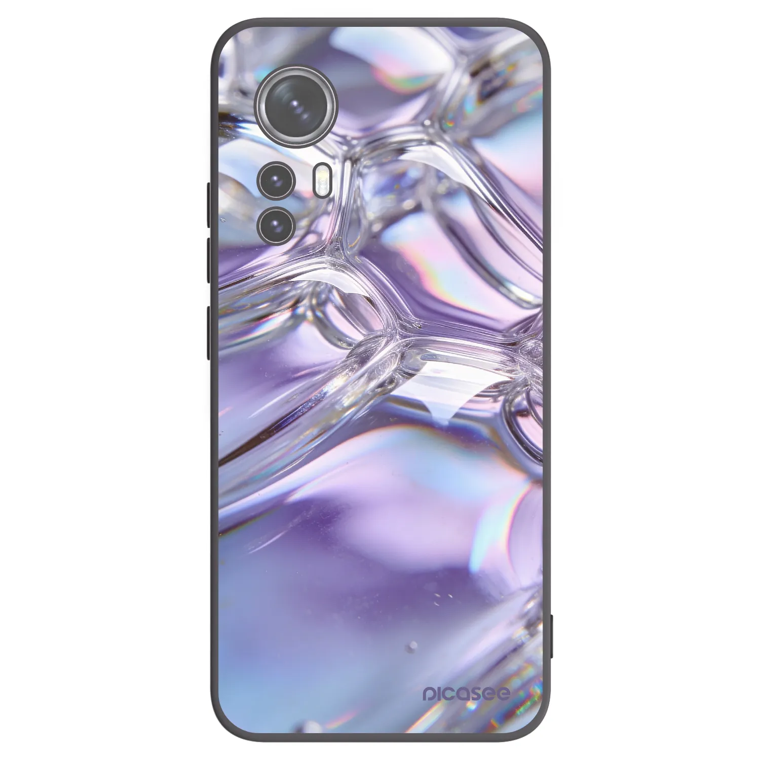 Picasee crna silikonska maskica za Xiaomi 12 - Iridescent bubbles