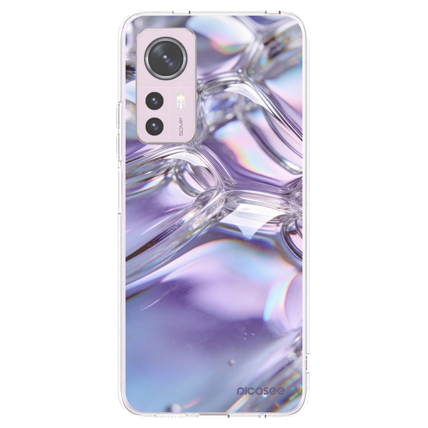 Picasee silikonska prozirna maskica za Xiaomi 12 - Iridescent bubbles