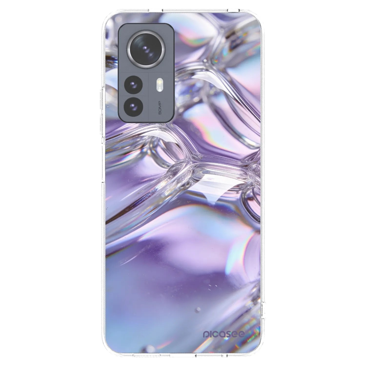 Picasee silikonska prozirna maskica za Xiaomi 12 Pro - Iridescent bubbles