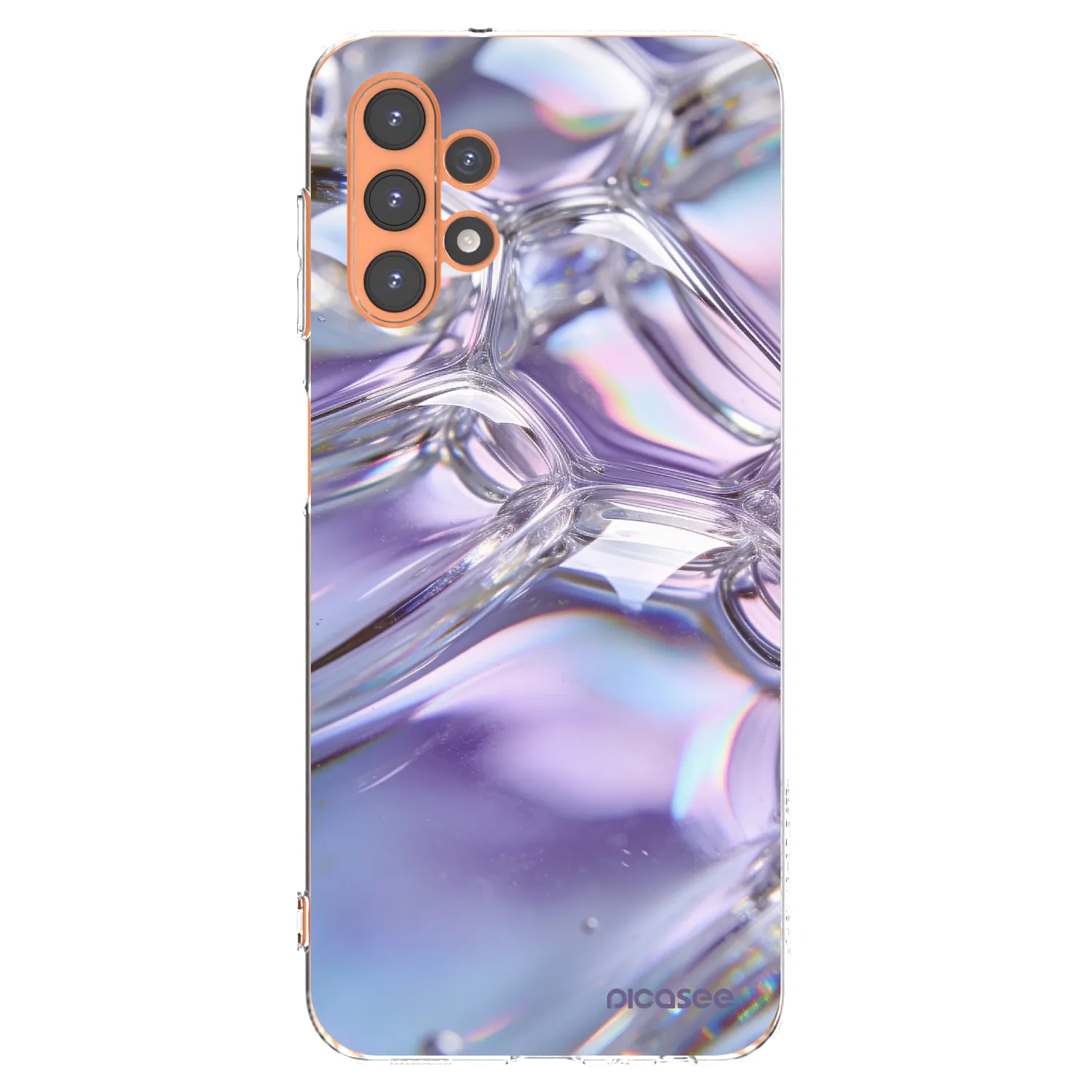 Picasee silikonska prozirna maskica za Samsung Galaxy A13 4G A135 - Iridescent bubbles