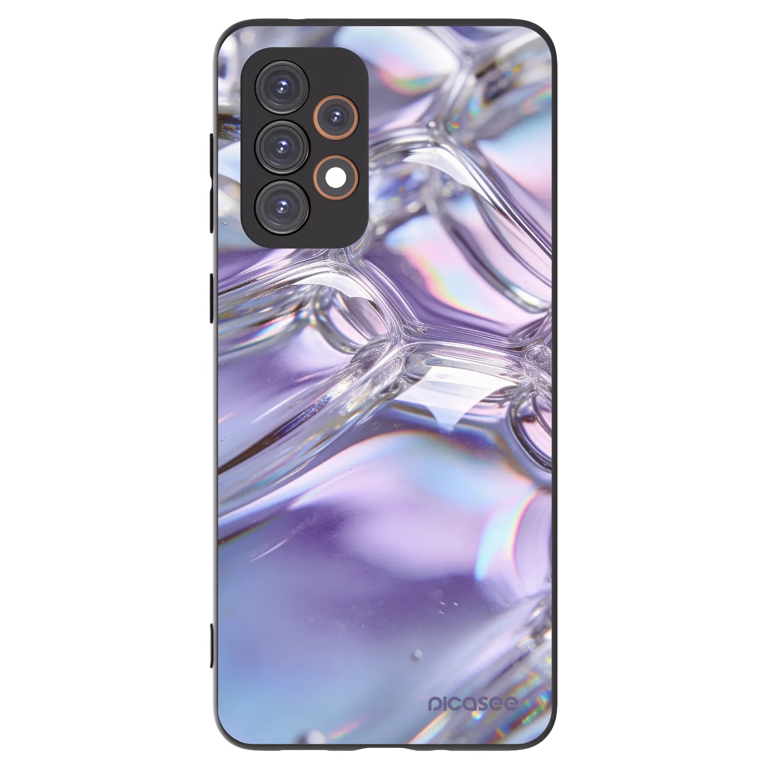 Picasee crna silikonska maskica za Samsung Galaxy A33 5G A336 - Iridescent bubbles
