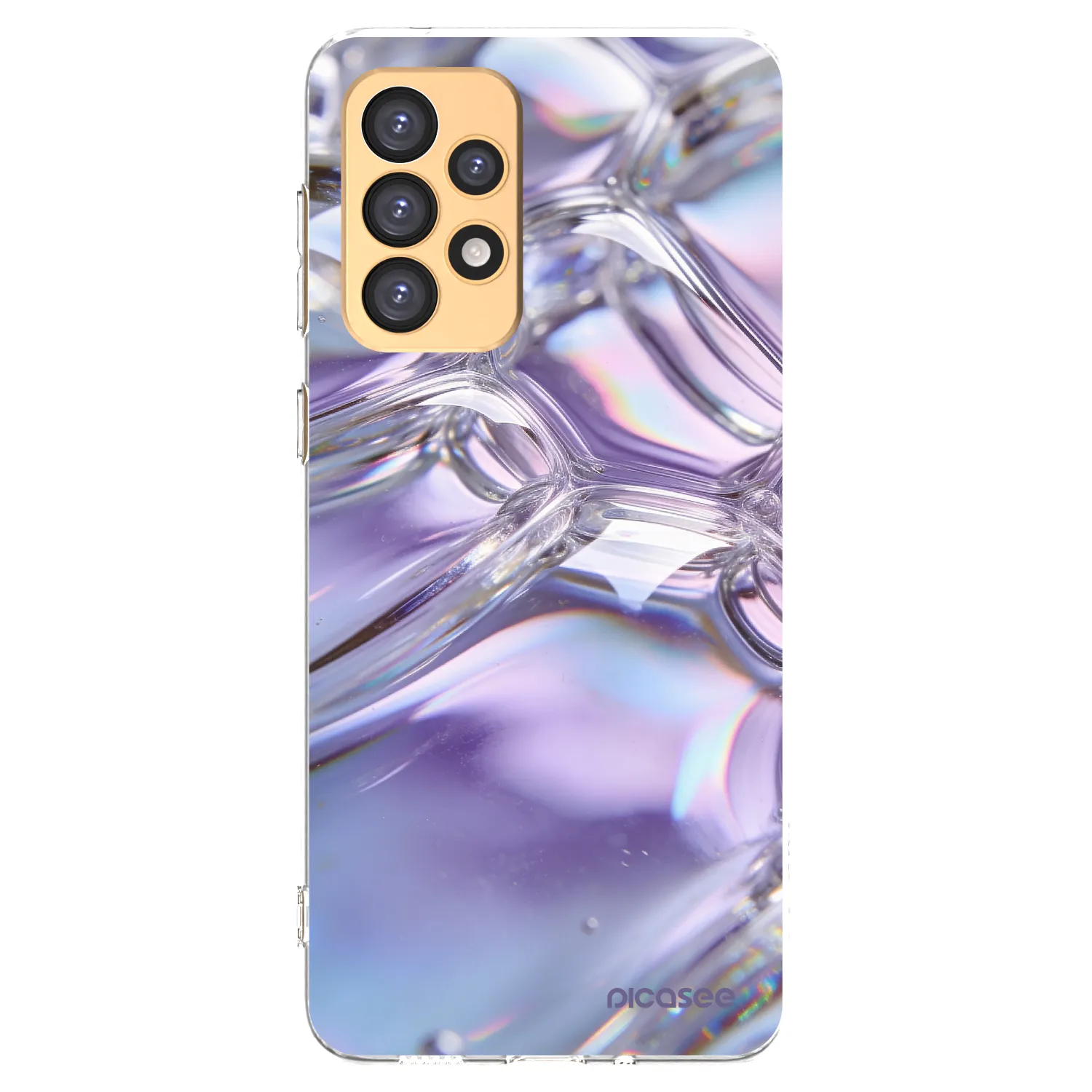 Picasee silikonska prozirna maskica za Samsung Galaxy A33 5G A336 - Iridescent bubbles