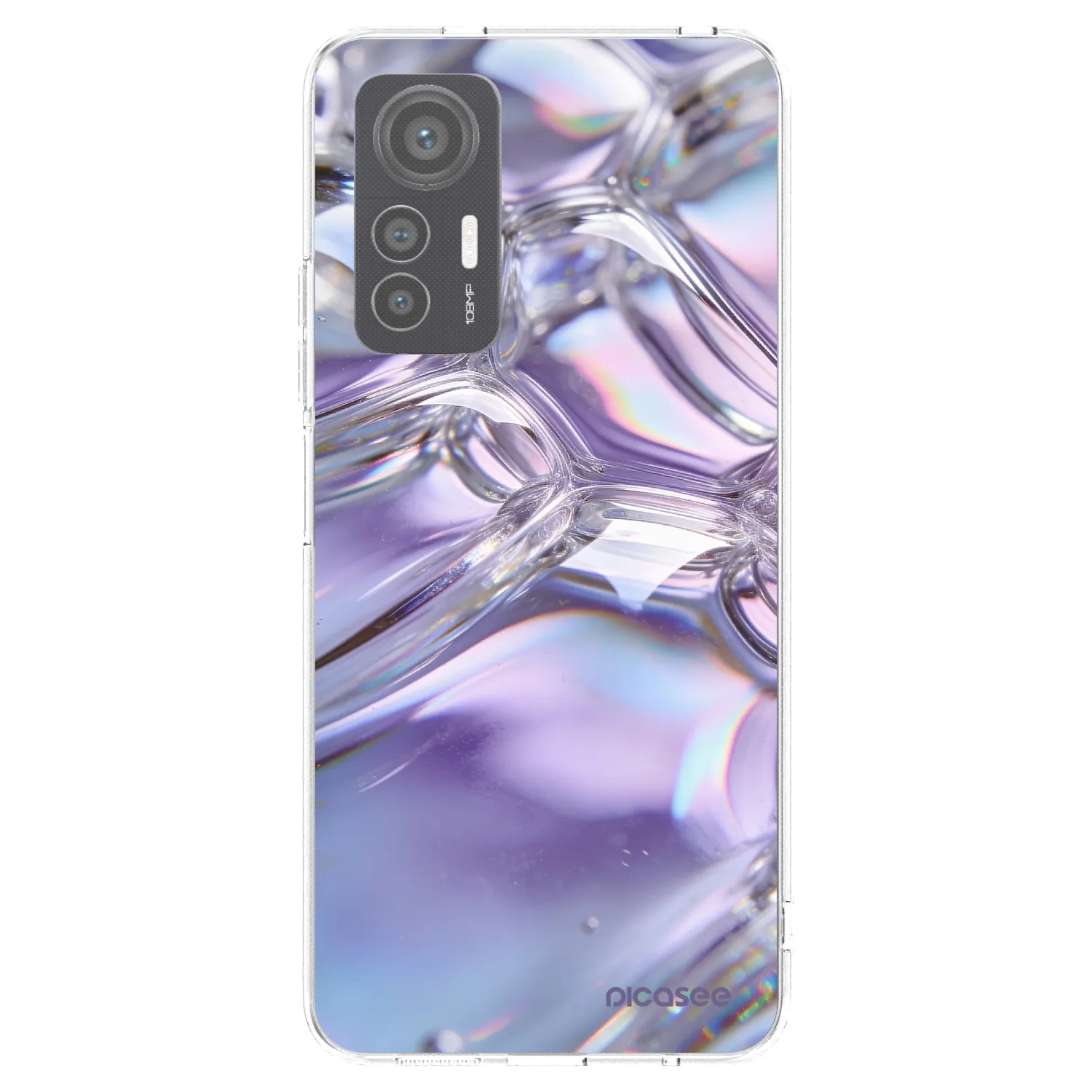 Picasee silikonska prozirna maskica za Xiaomi 12 Lite - Iridescent bubbles