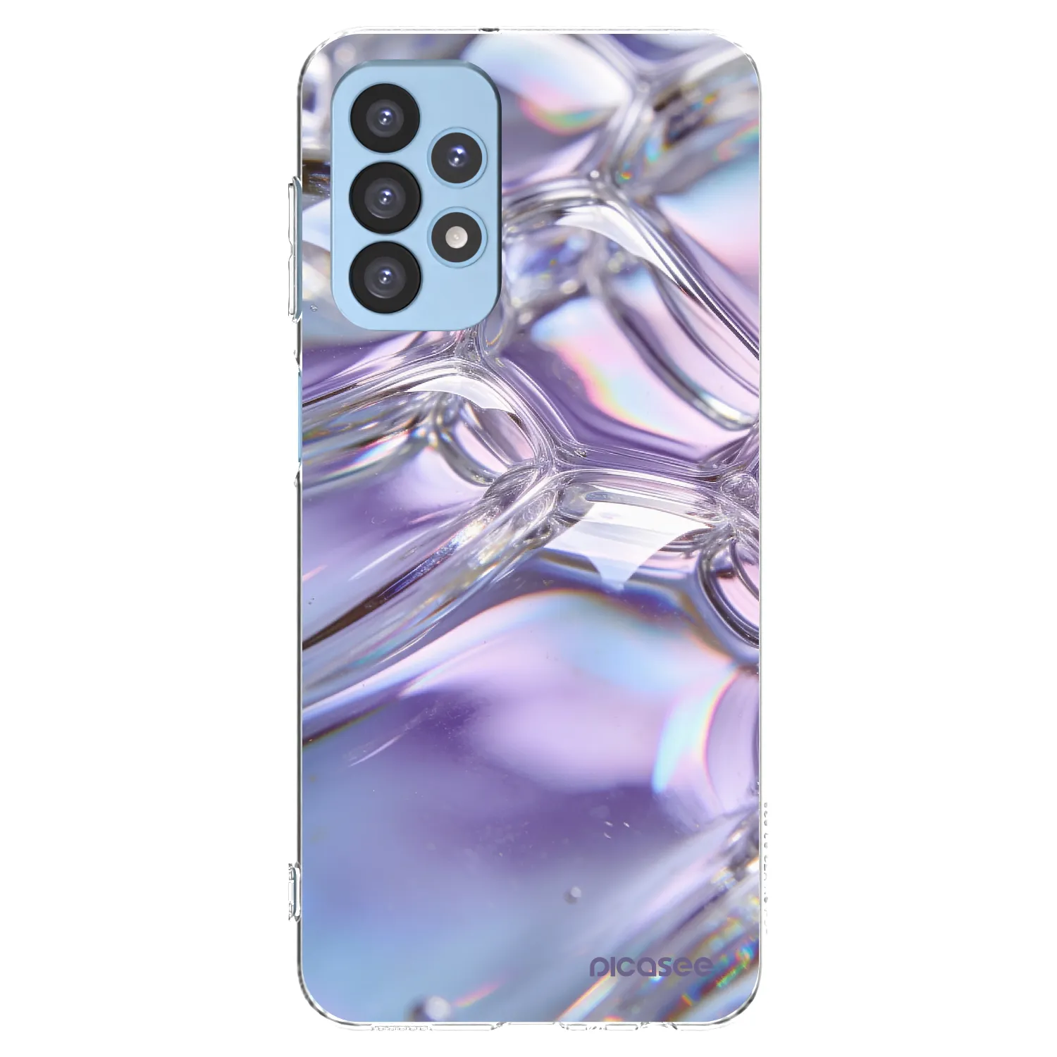 Picasee silikonska prozirna maskica za Samsung Galaxy A23 A235F 4G - Iridescent bubbles
