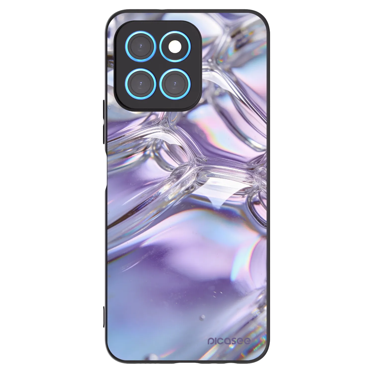 Picasee crna silikonska maskica za Honor X6 - Iridescent bubbles