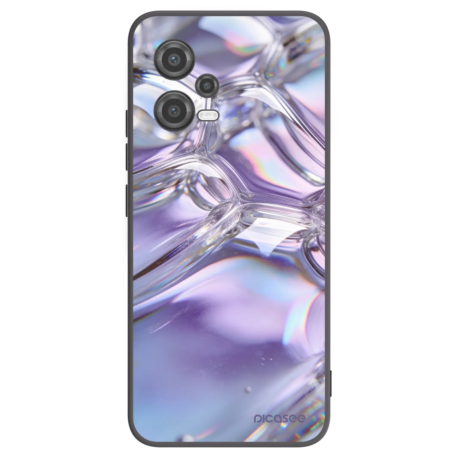 Picasee crna silikonska maskica za Xiaomi Poco X5 - Iridescent bubbles