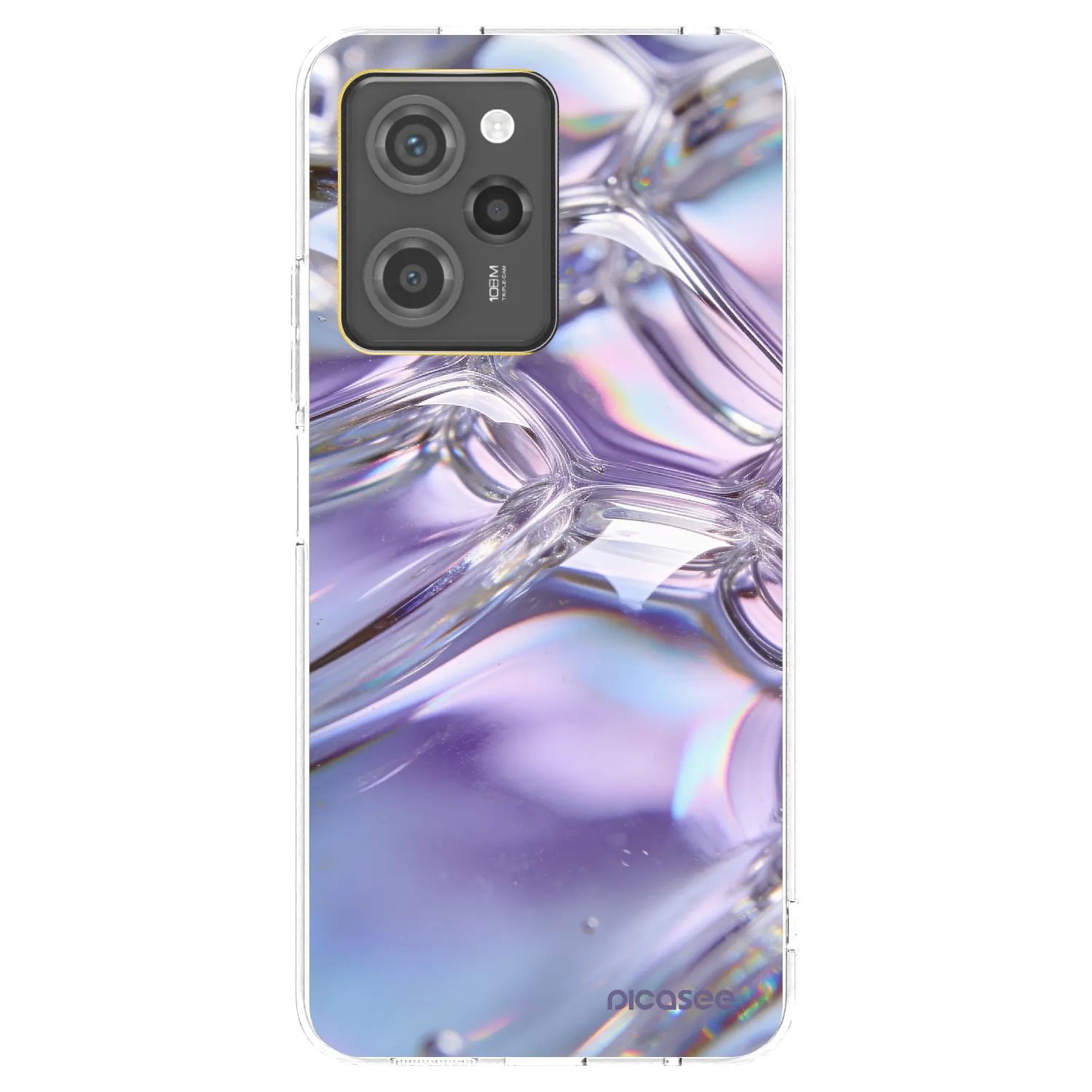 Picasee silikonska prozirna maskica za Xiaomi Poco X5 Pro - Iridescent bubbles