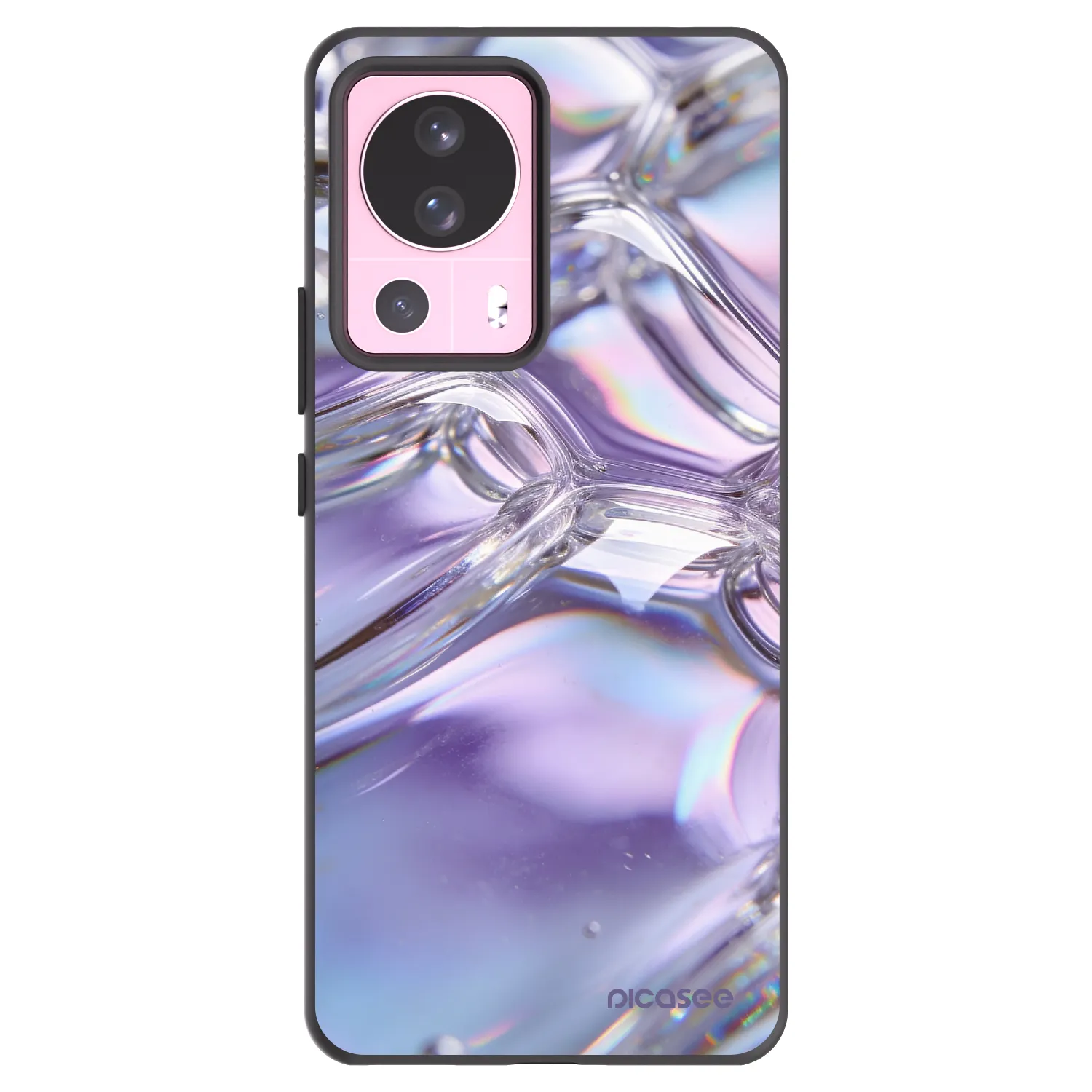 Picasee crna silikonska maskica za Xiaomi 13 Lite - Iridescent bubbles