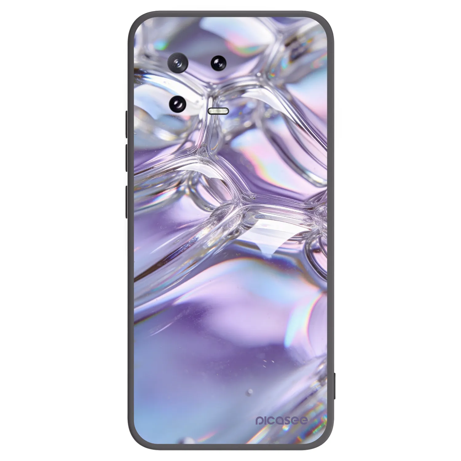 Picasee crna silikonska maskica za Xiaomi 13 Pro - Iridescent bubbles