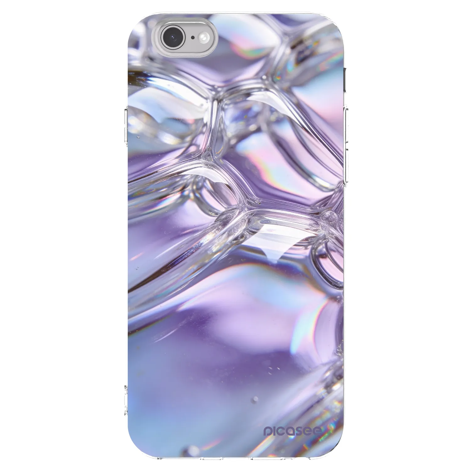 Picasee silikonska prozirna maskica za Apple iPhone 6/6S - Iridescent bubbles
