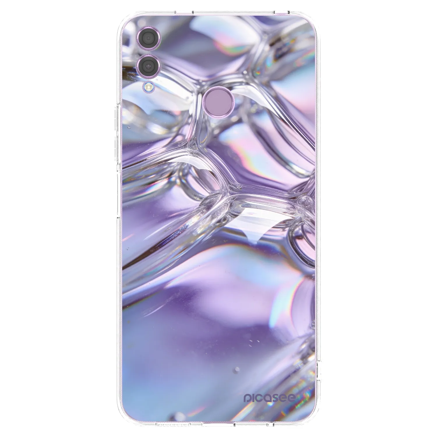 Picasee silikonska prozirna maskica za Honor 8X - Iridescent bubbles