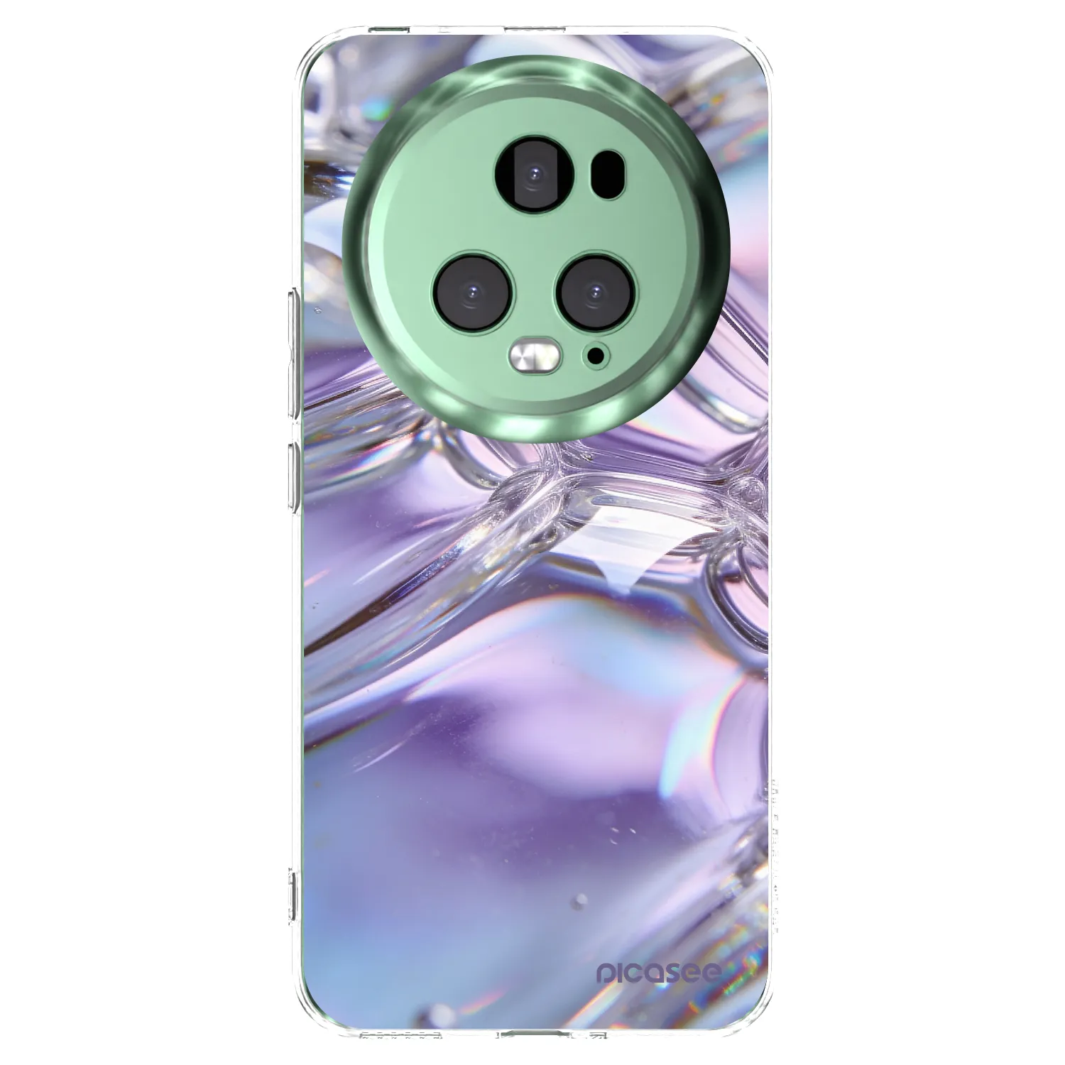 Picasee silikonska prozirna maskica za Honor Magic5 Pro - Iridescent bubbles
