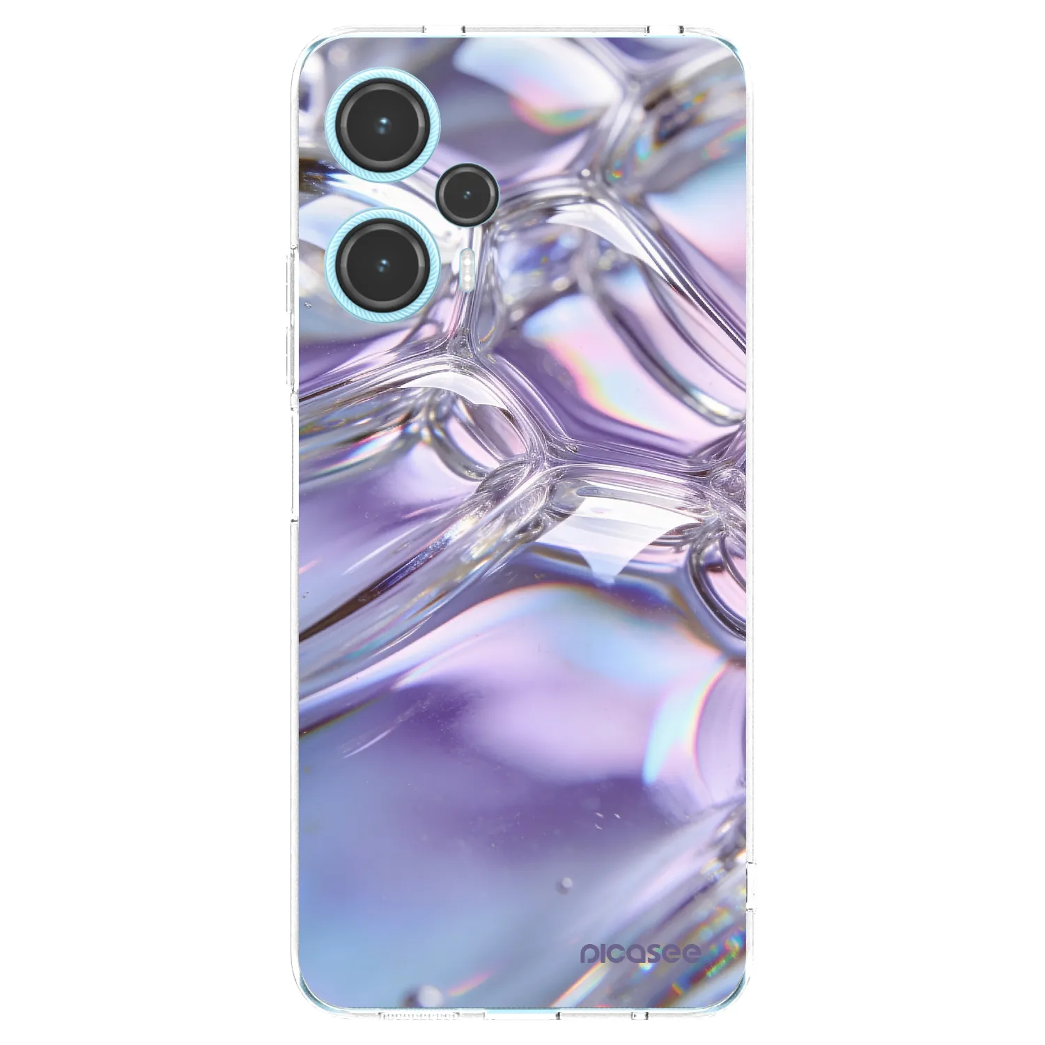 Picasee silikonska prozirna maskica za Xiaomi Poco F5 - Iridescent bubbles