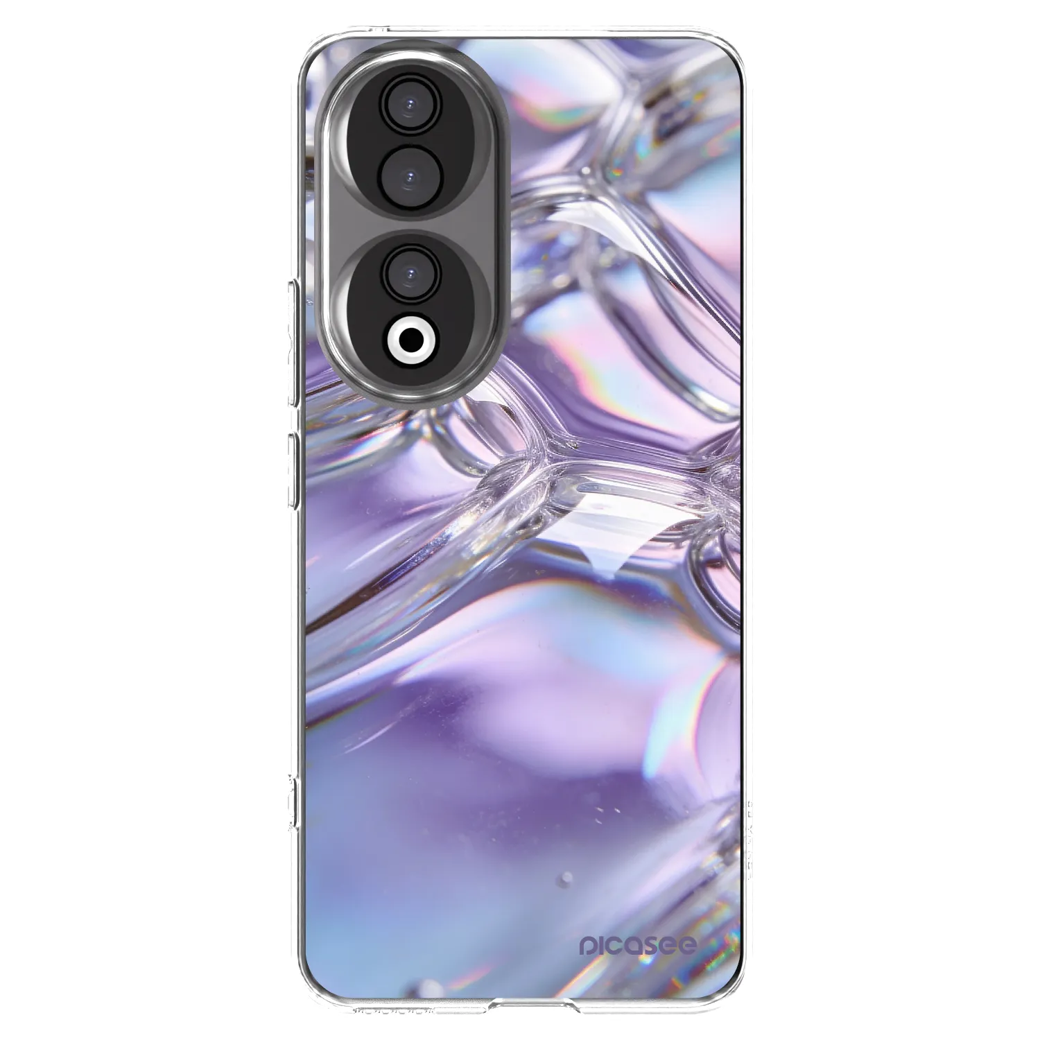 Picasee silikonska prozirna maskica za Honor 90 5G - Iridescent bubbles