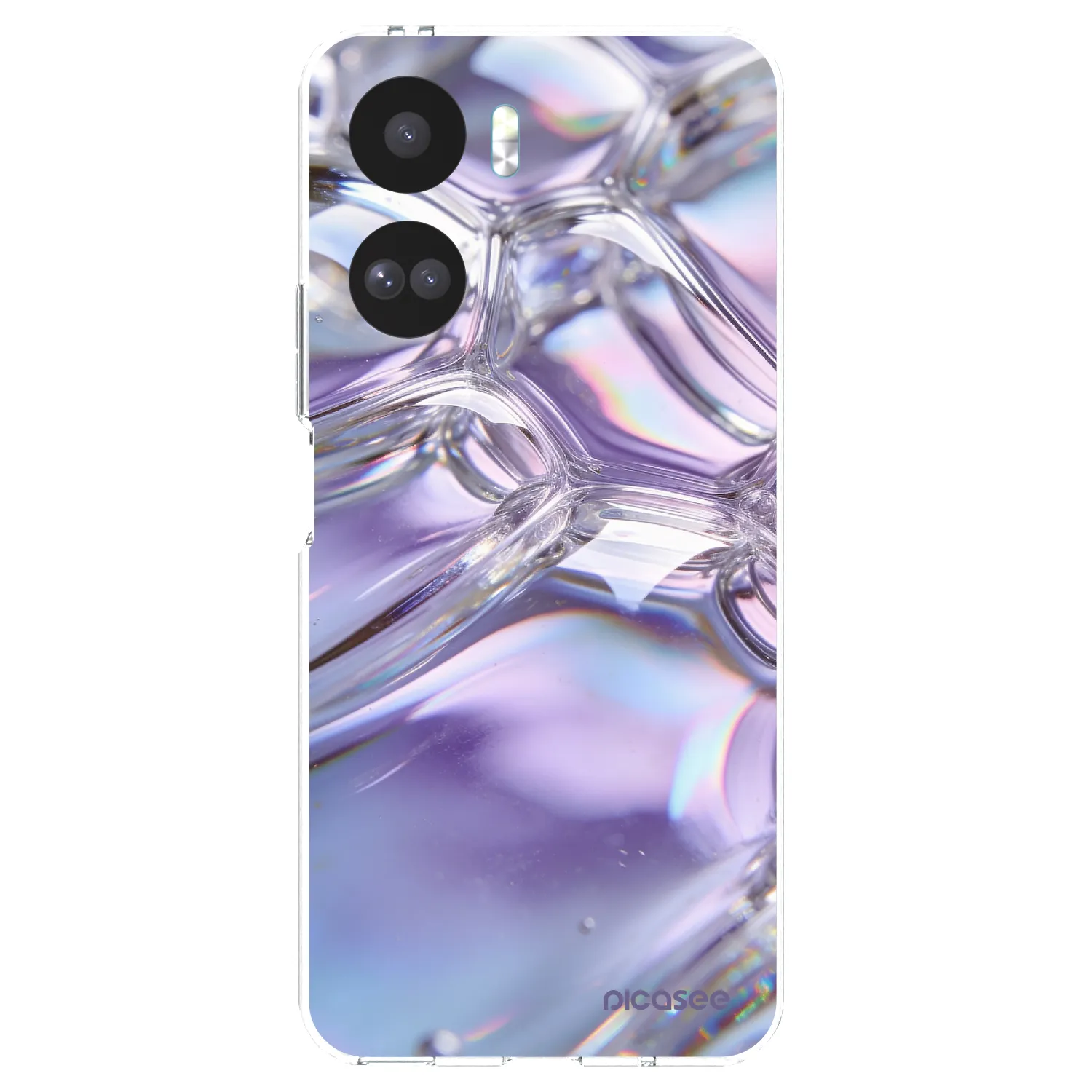 Picasee silikonska prozirna maskica za Honor 90 Lite 5G - Iridescent bubbles