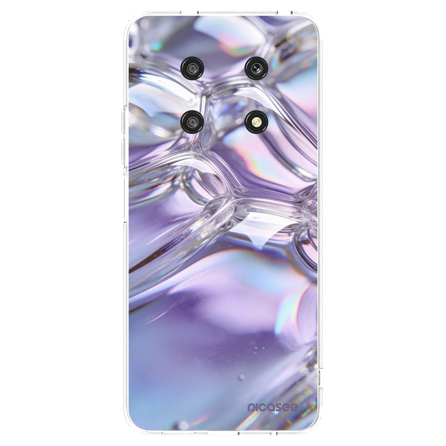 Picasee silikonska prozirna maskica za Honor Magic4 Lite 5G - Iridescent bubbles