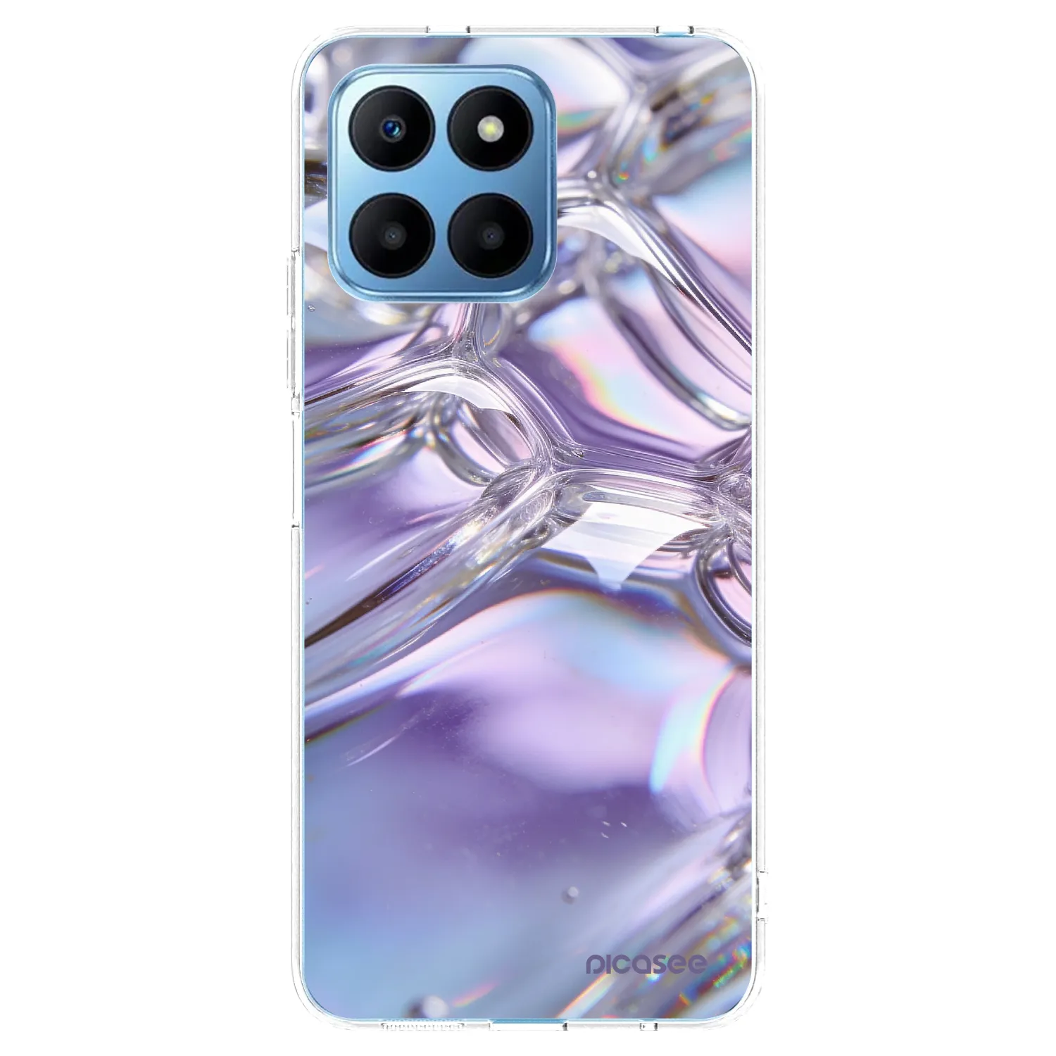 Picasee silikonska prozirna maskica za Honor 70 Lite - Iridescent bubbles