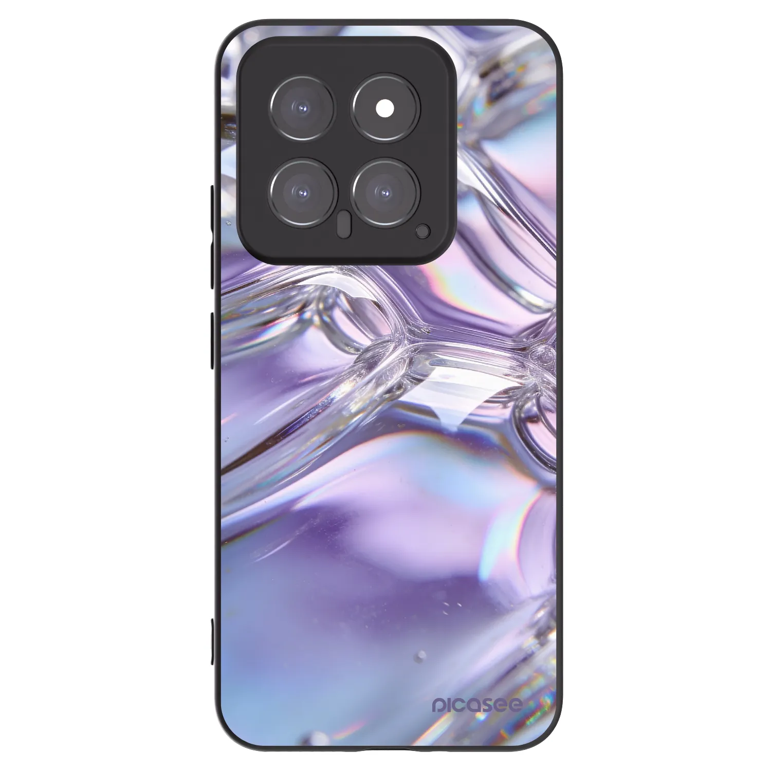 Picasee crna silikonska maskica za Xiaomi 14 - Iridescent bubbles
