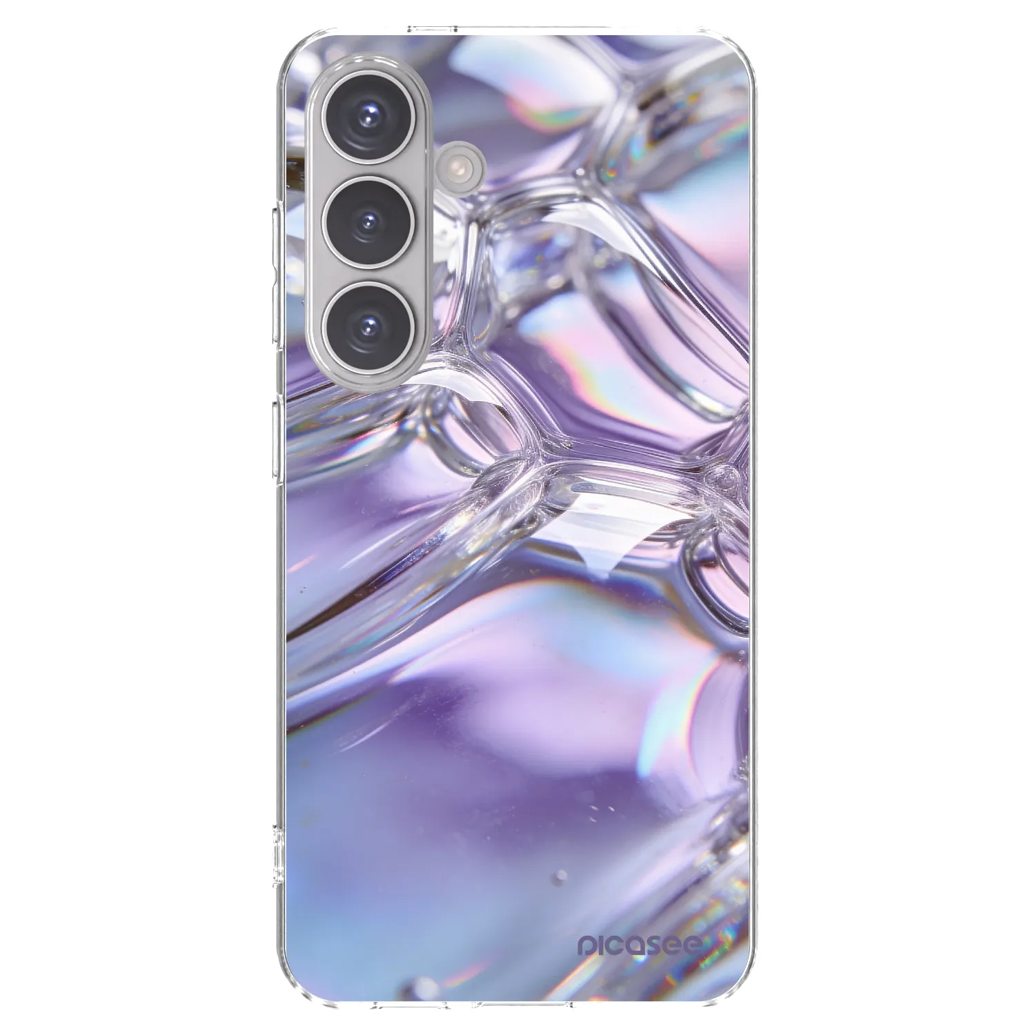 Picasee silikonska prozirna maskica za Samsung Galaxy S24 S921B 5G - Iridescent bubbles