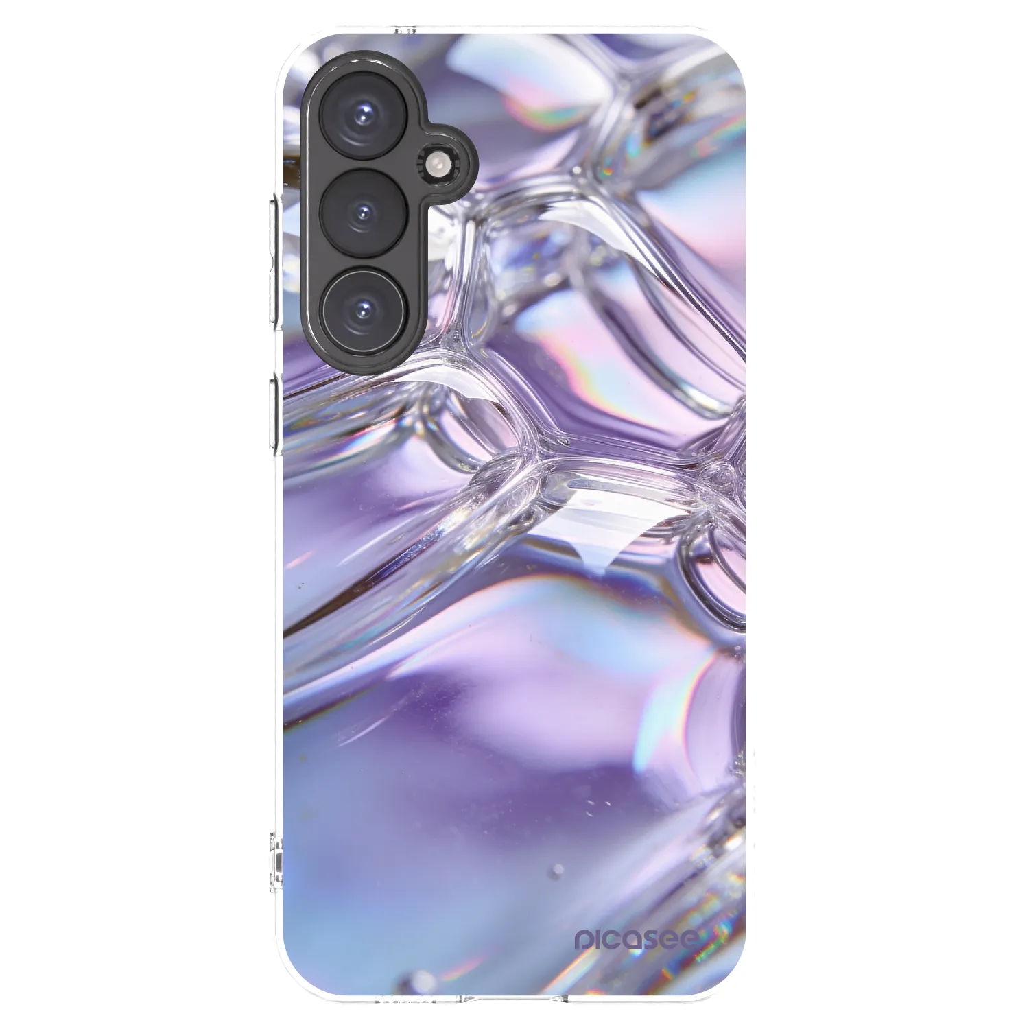 Picasee silikonska prozirna maskica za Samsung Galaxy S23 FE S711B - Iridescent bubbles