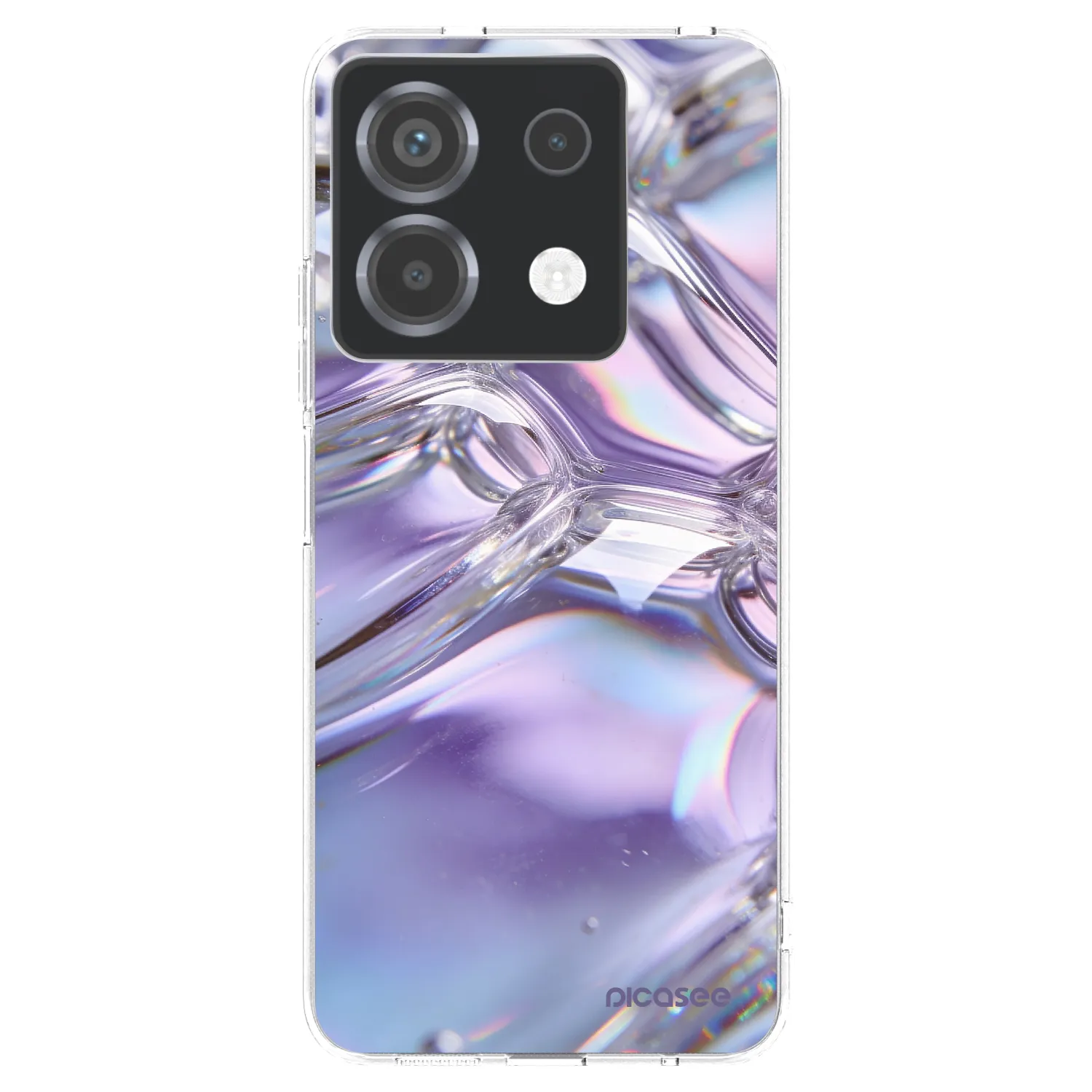 Picasee silikonska prozirna maskica za Xiaomi Poco X6 - Iridescent bubbles
