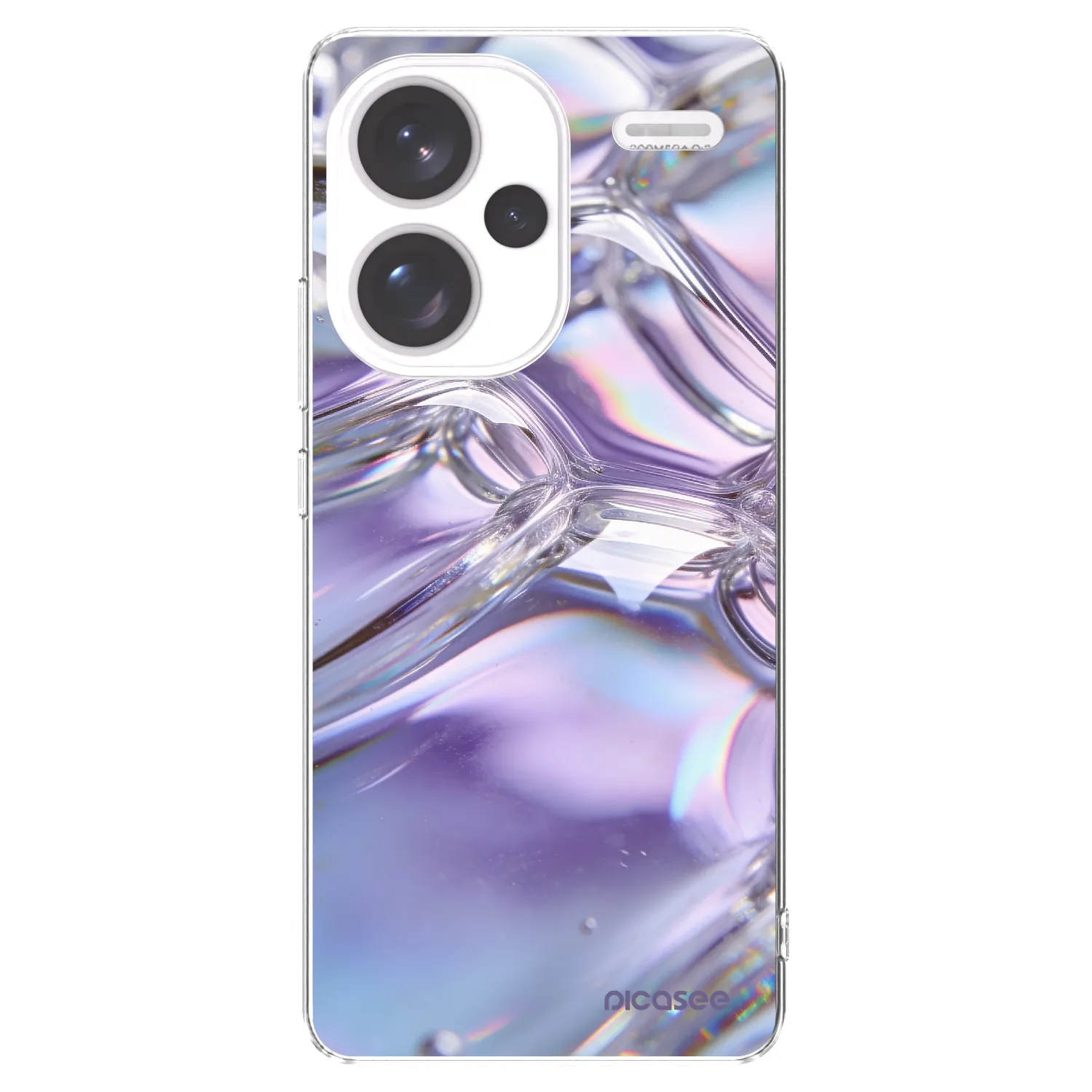 Picasee silikonska prozirna maskica za Xiaomi Redmi Note 13 Pro+ 5G - Iridescent bubbles