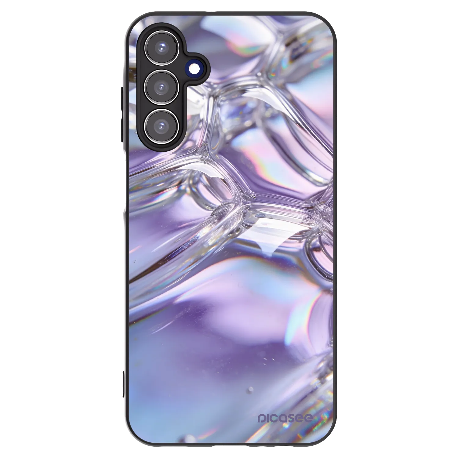 Picasee crna silikonska maskica za Samsung Galaxy A15 A156B 5G - Iridescent bubbles