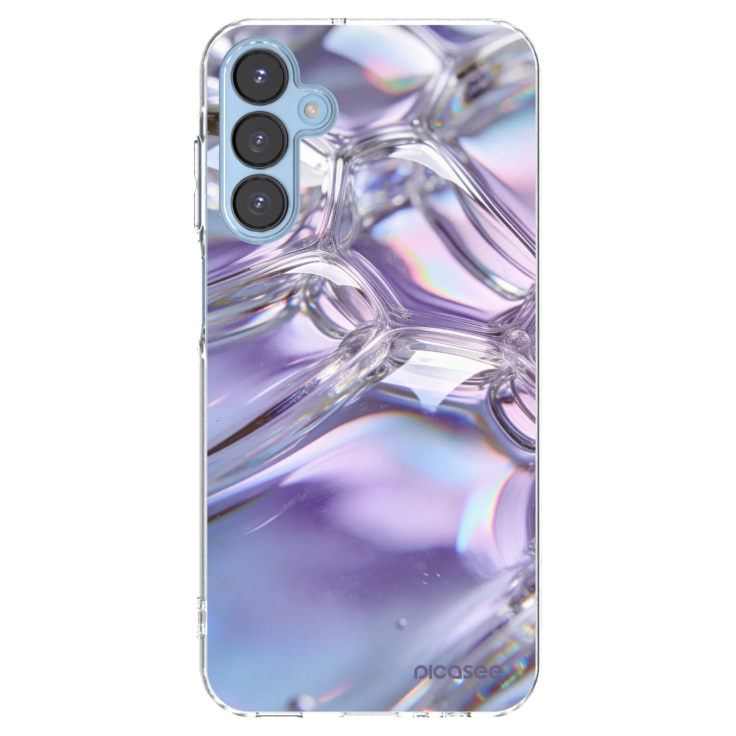 Picasee silikonska prozirna maskica za Samsung Galaxy A15 A156B 5G - Iridescent bubbles