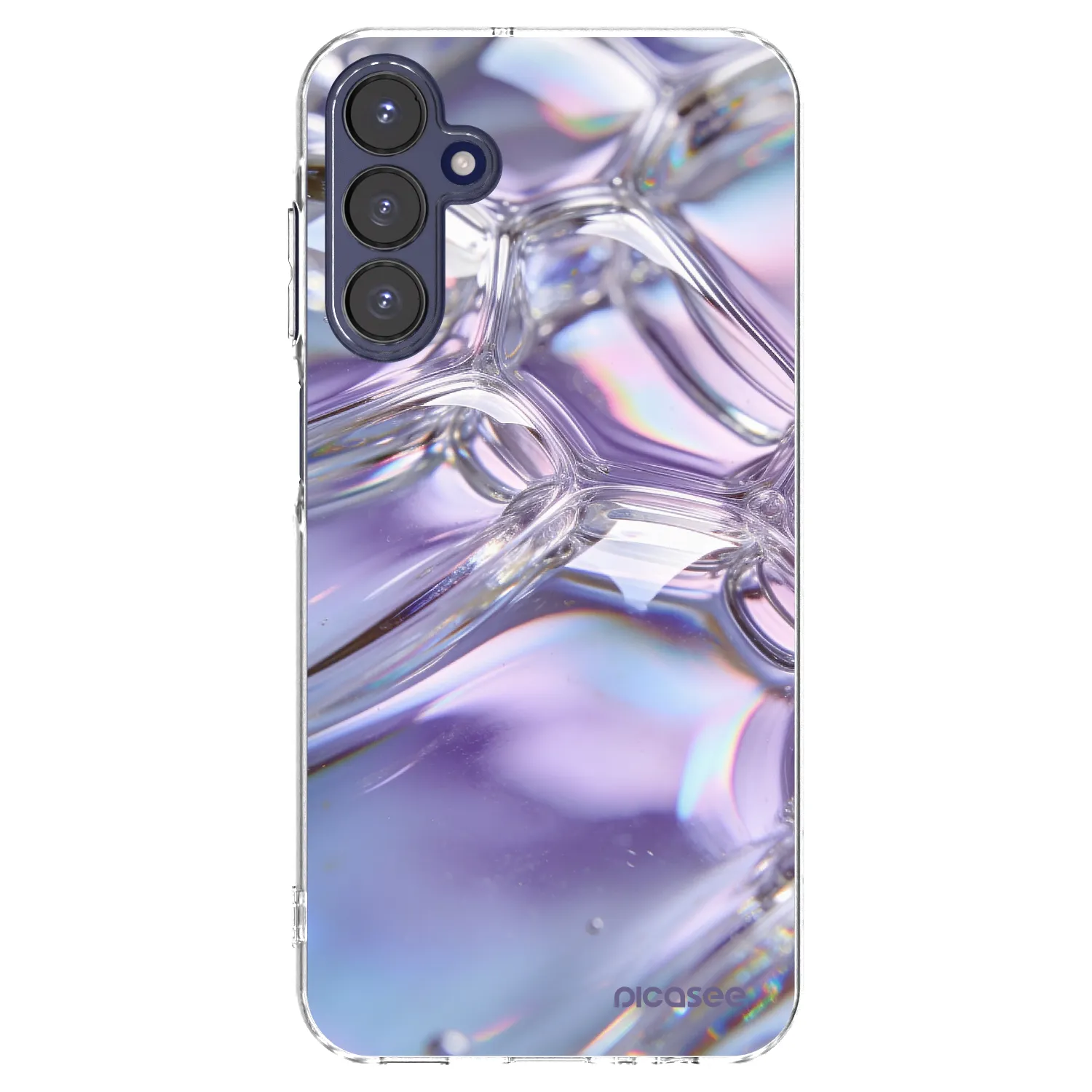 Picasee silikonska prozirna maskica za Samsung Galaxy A15 A155F 4G - Iridescent bubbles