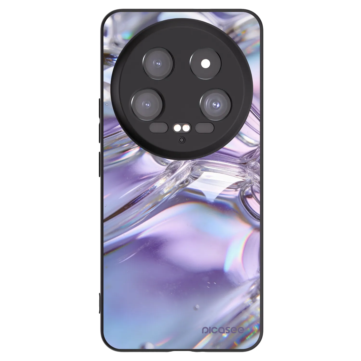 Picasee crna silikonska maskica za Xiaomi 14 Ultra - Iridescent bubbles