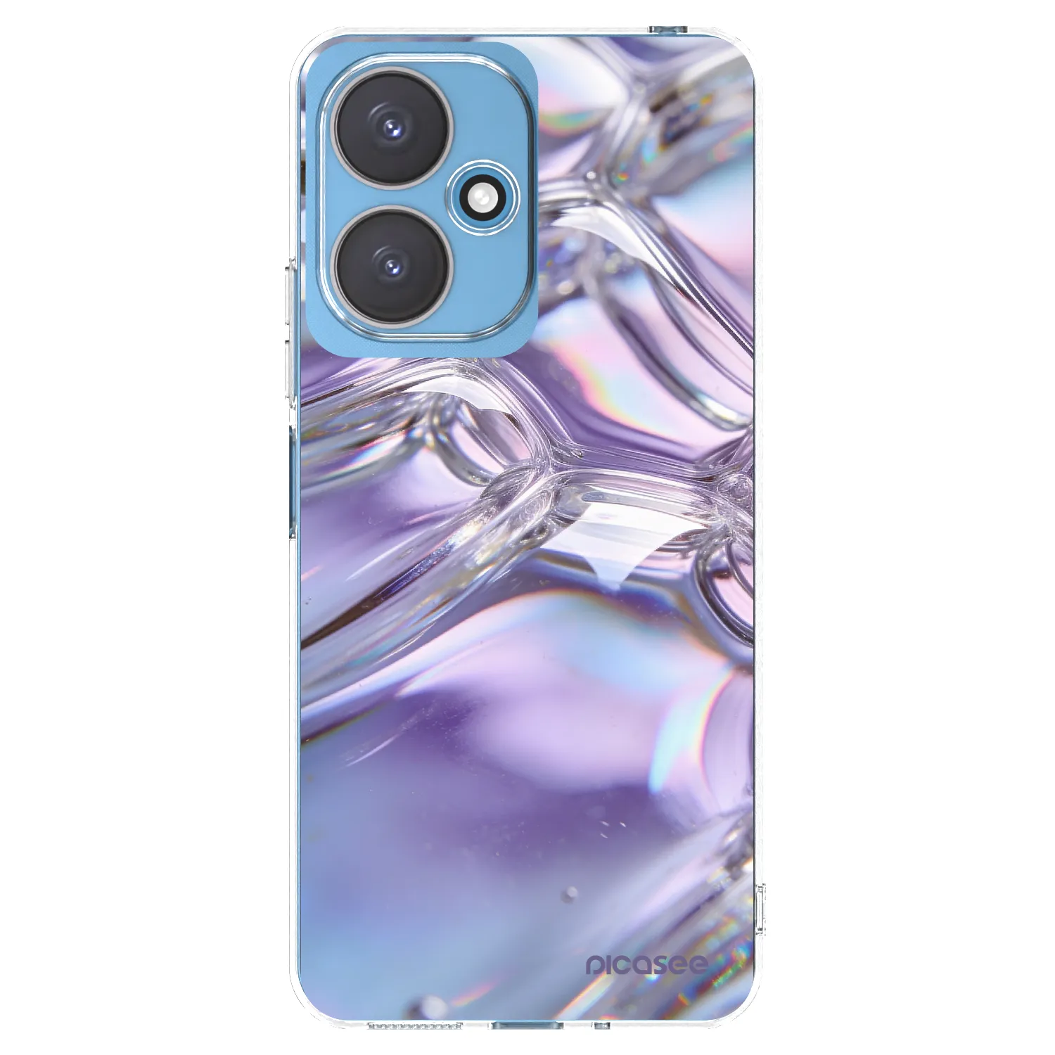 Picasee silikonska prozirna maskica za Xiaomi Redmi 13C 5G - Iridescent bubbles