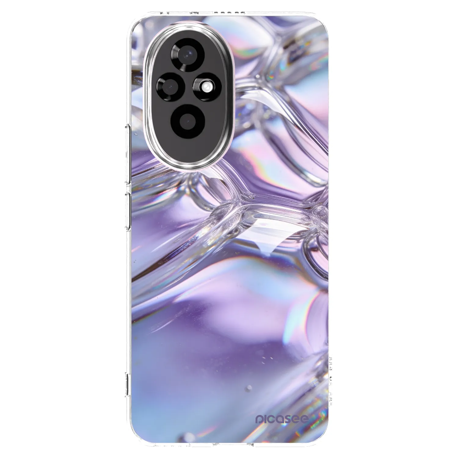 Picasee silikonska prozirna maskica za Honor 200 5G - Iridescent bubbles