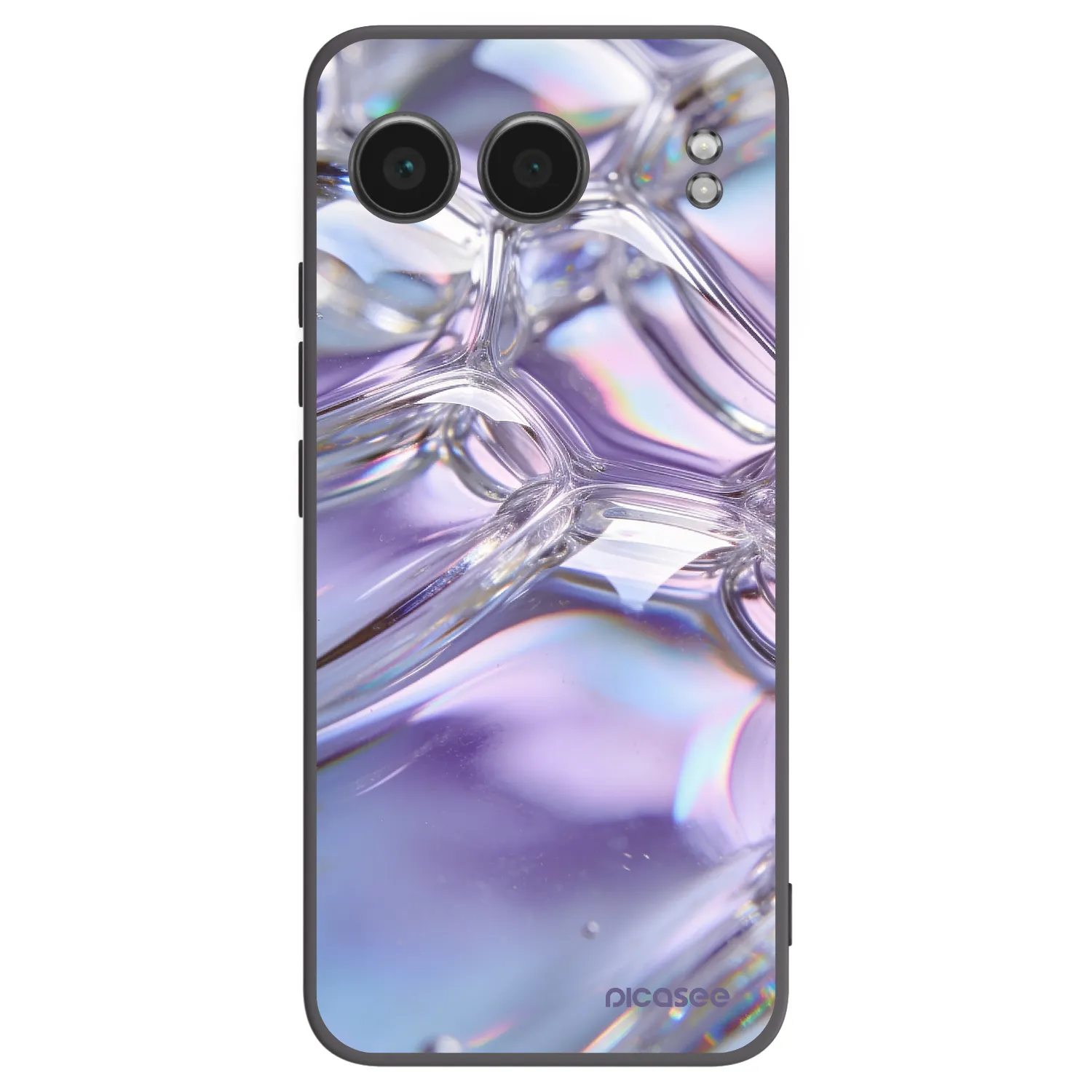 Picasee crna silikonska maskica za OnePlus Nord 4 - Iridescent bubbles