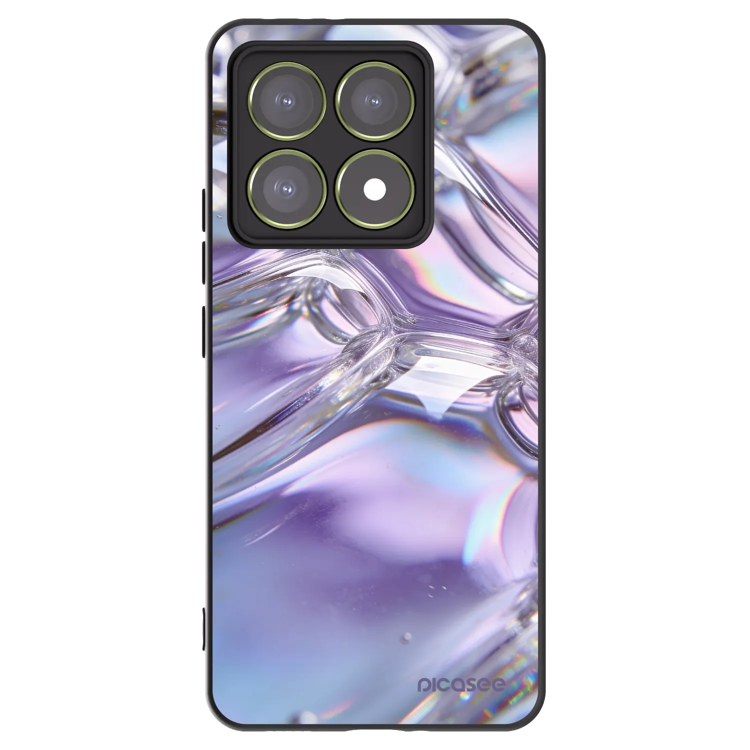 Picasee crna silikonska maskica za Xiaomi 14T - Iridescent bubbles