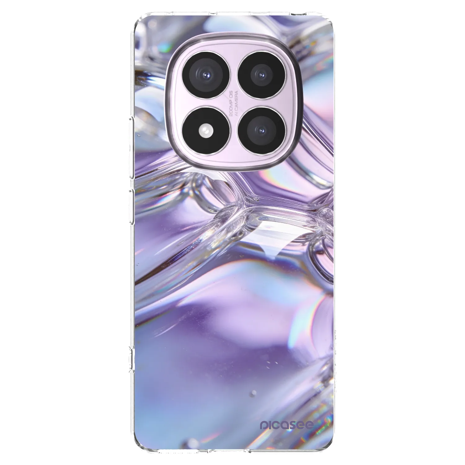 Picasee silikonska prozirna maskica za Xiaomi Redmi Note 14 Pro 5G - Iridescent bubbles
