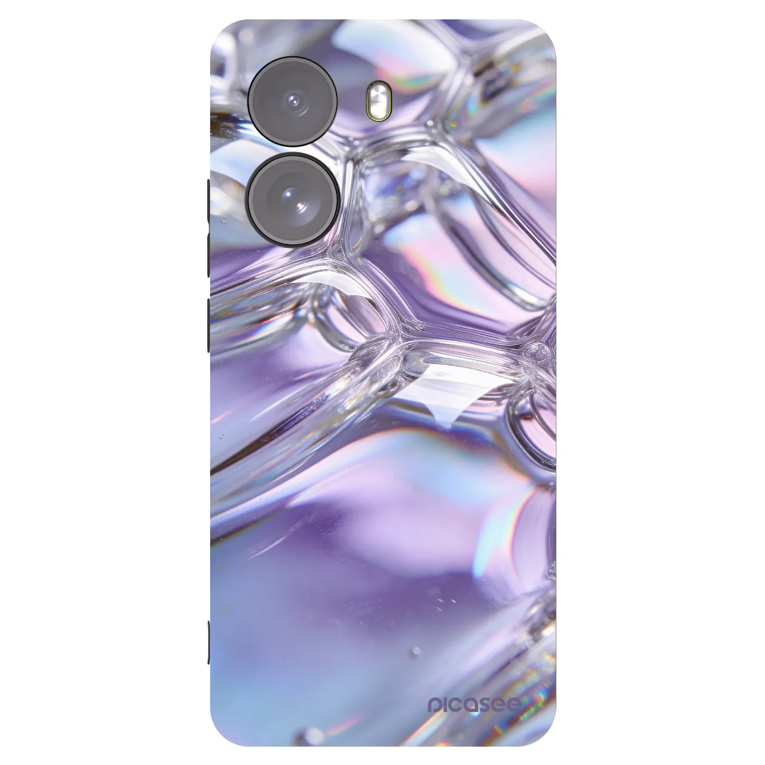Picasee crna silikonska maskica za Xiaomi Poco X7 - Iridescent bubbles