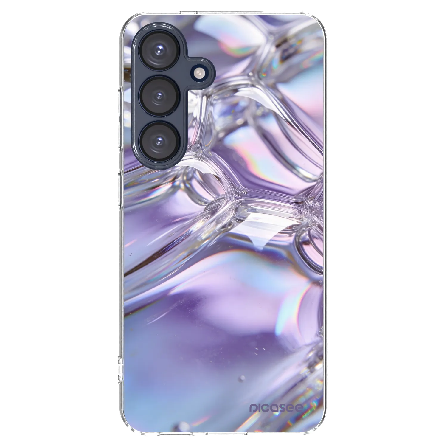 Picasee silikonska prozirna maskica za Samsung Galaxy S25 5G - Iridescent bubbles