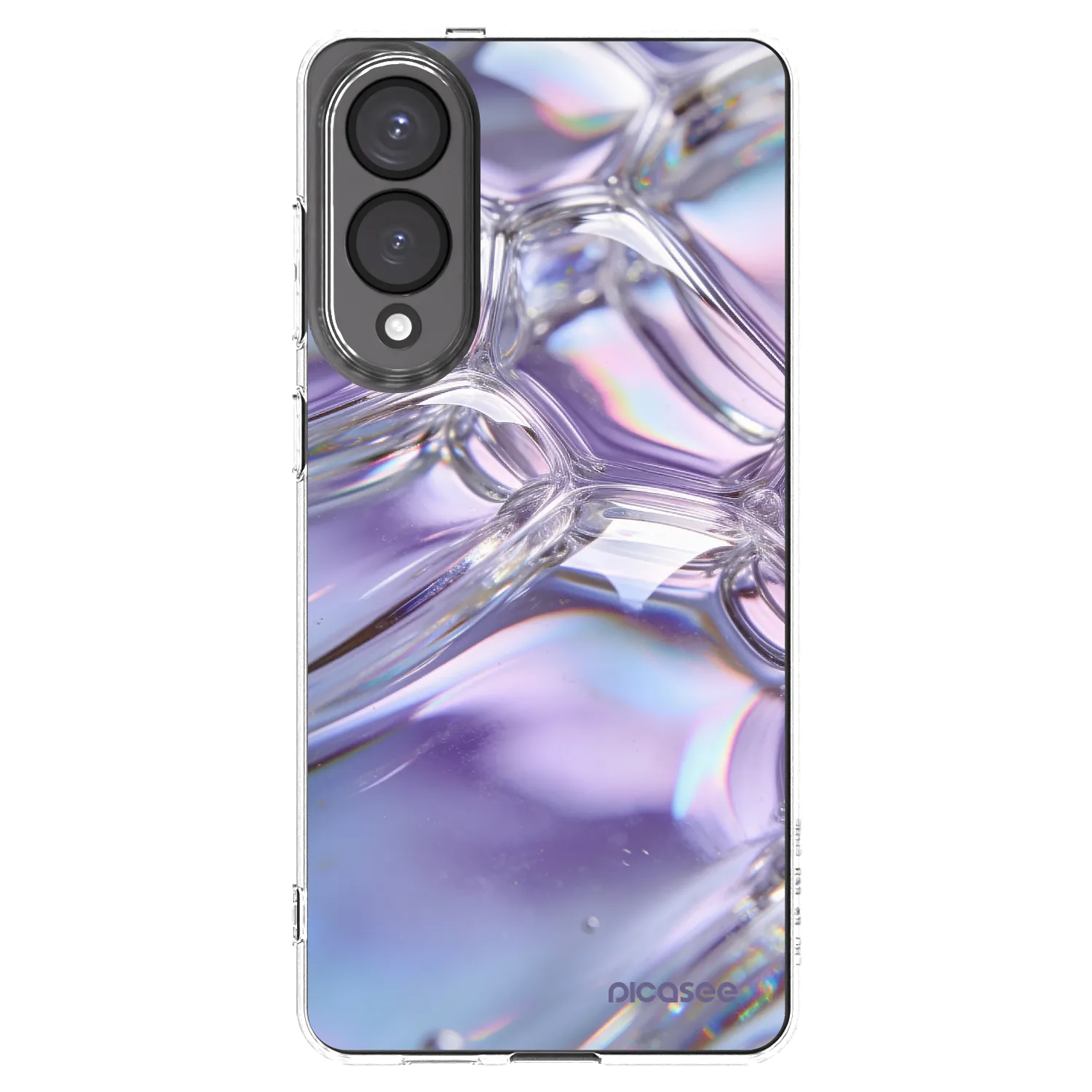 Picasee silikonska prozirna maskica za Samsung Galaxy S25 Edge 5G - Iridescent bubbles